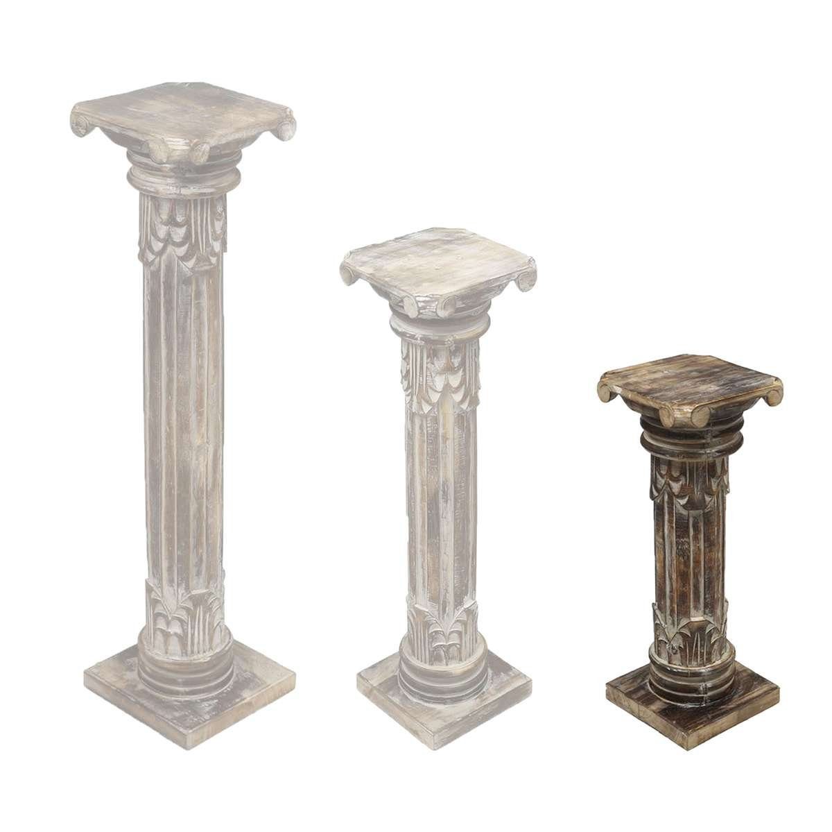 Oriental Galerie Blumenhocker Antike Säule Braunwash günstig online kaufen