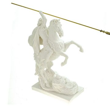 Kremers Schatzkiste Dekofigur Alabaster Figur Alexander der Große zu Pferd 33 cm