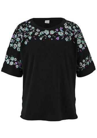 HEINE CASUAL футболка с цветочнaя вышивка