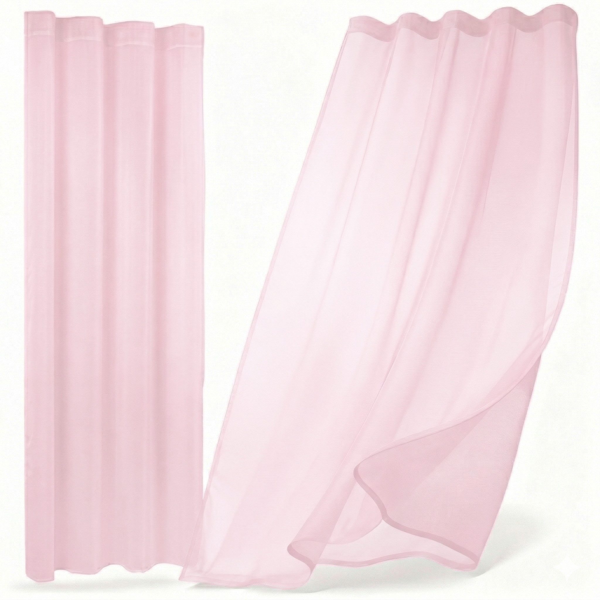 Beautex Gardine transparent Dolly, wählbar mit Kräusel- und Ösen- Aufhängung (1 St), Kräuselband, transparent