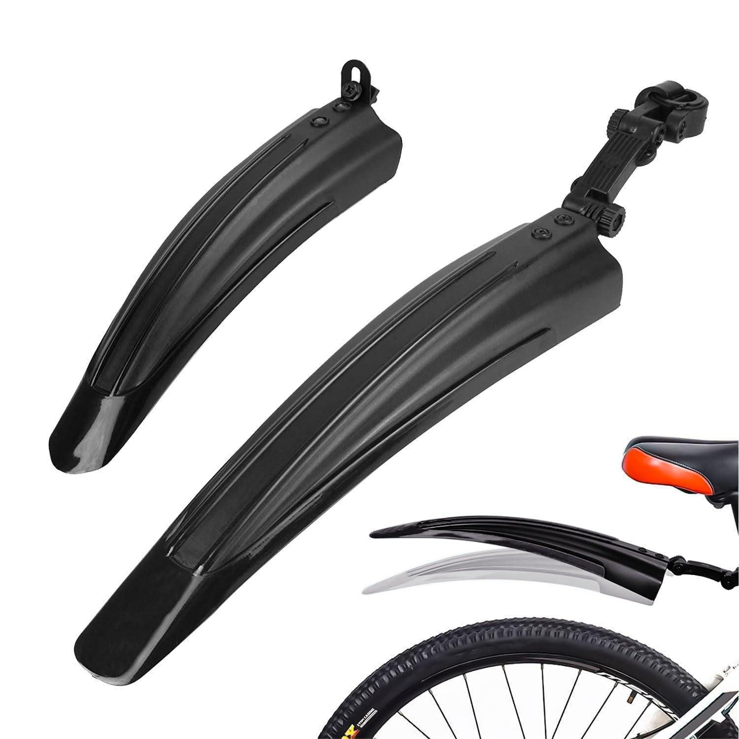 LuxusKollektion Schutzblech Schutzblech Spritzschutz Verstellbar MTB 20 26 Zoll Schwarz