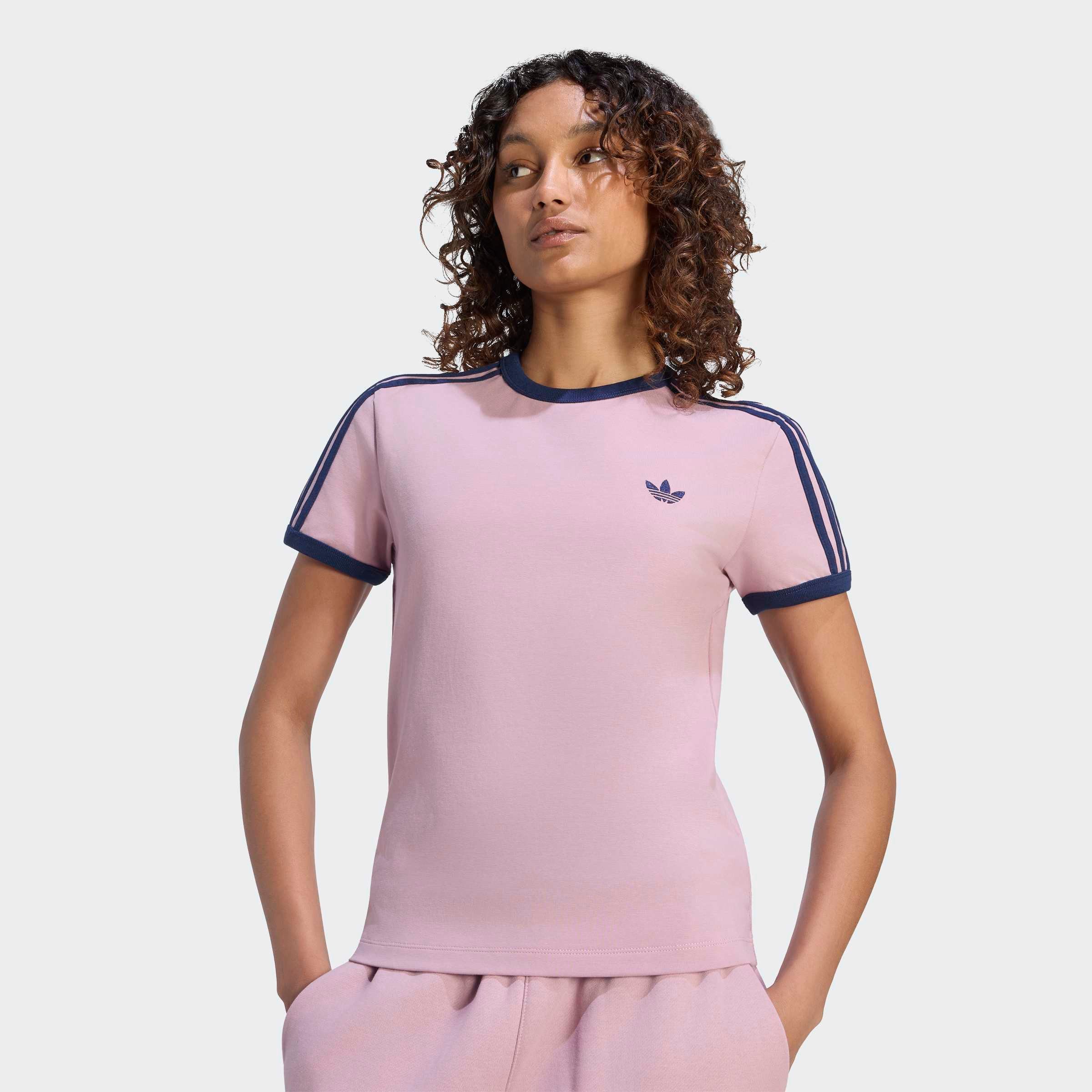 adidas Originals T-Shirt 3-STREIFEN, SCHMAL GESCHNITTEN sanft anliegende Passform, ohne Verschluss, für sportlichen Look