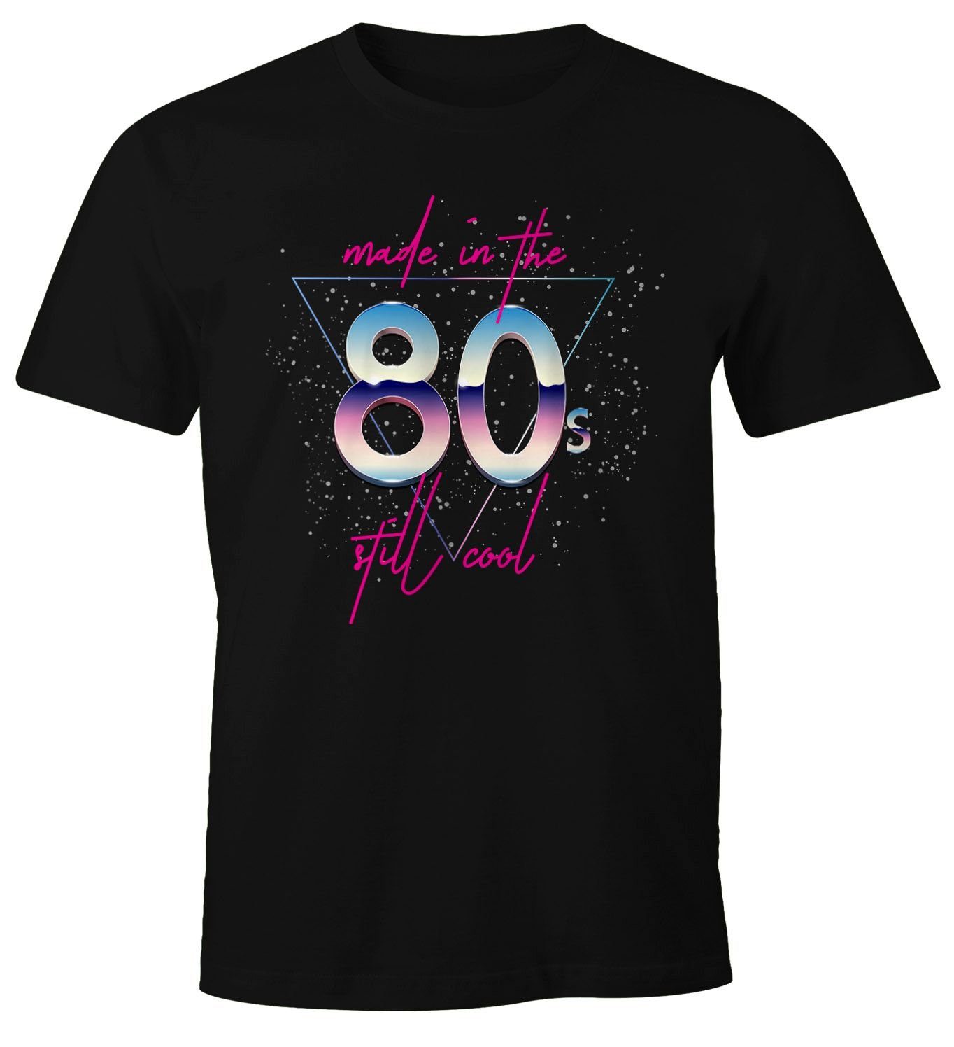 MoonWorks Print-Shirt Herren T-Shirt Geburtstag Fun-Shirt mit the Achtziger cool Retro Made Geschenk 80's Eighties still Moonworks® Print in