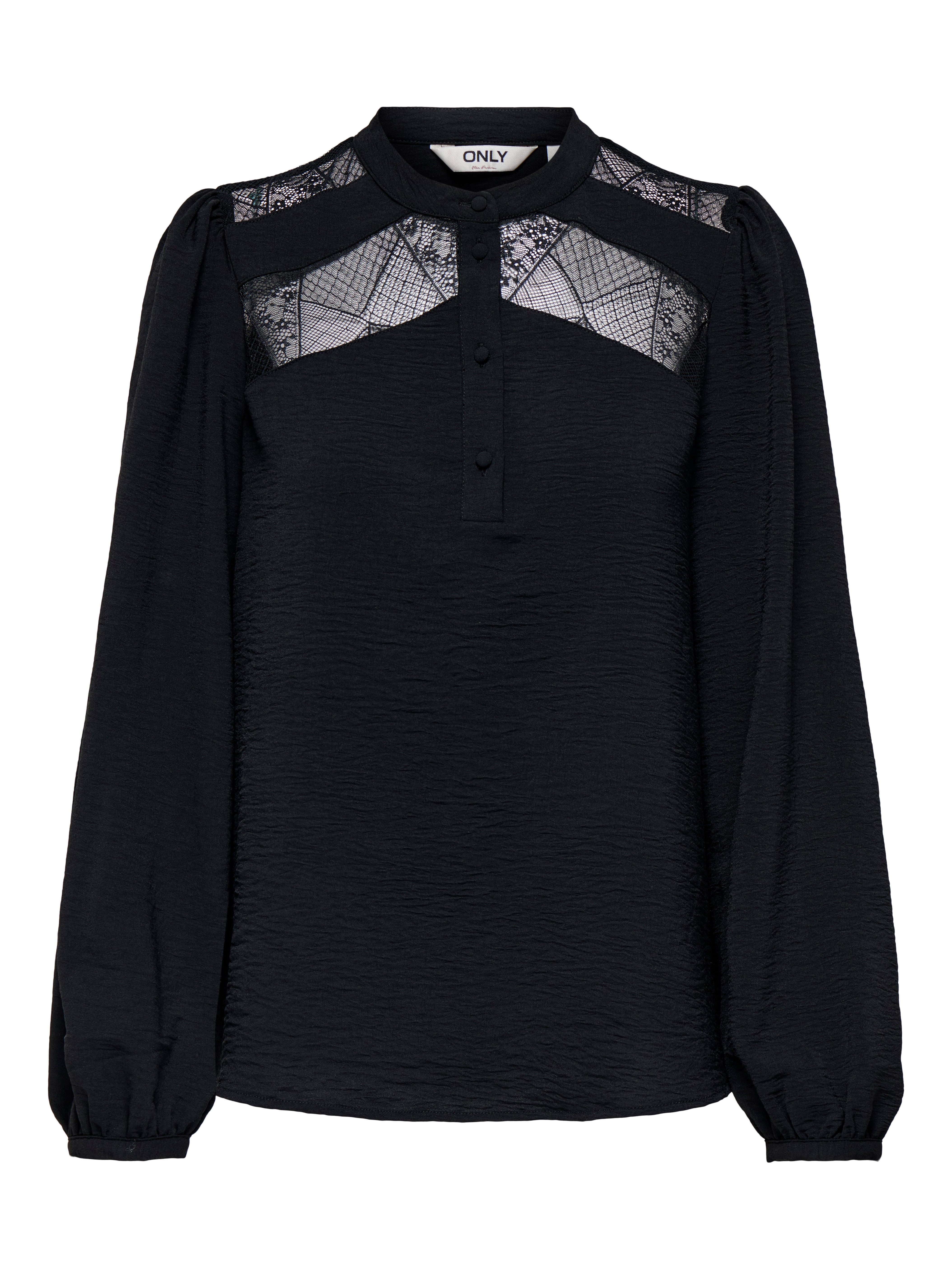ONLY Langarmbluse ONLYOHANNA LIFE FR L/S LACE TOP WVN CS günstig online kaufen
