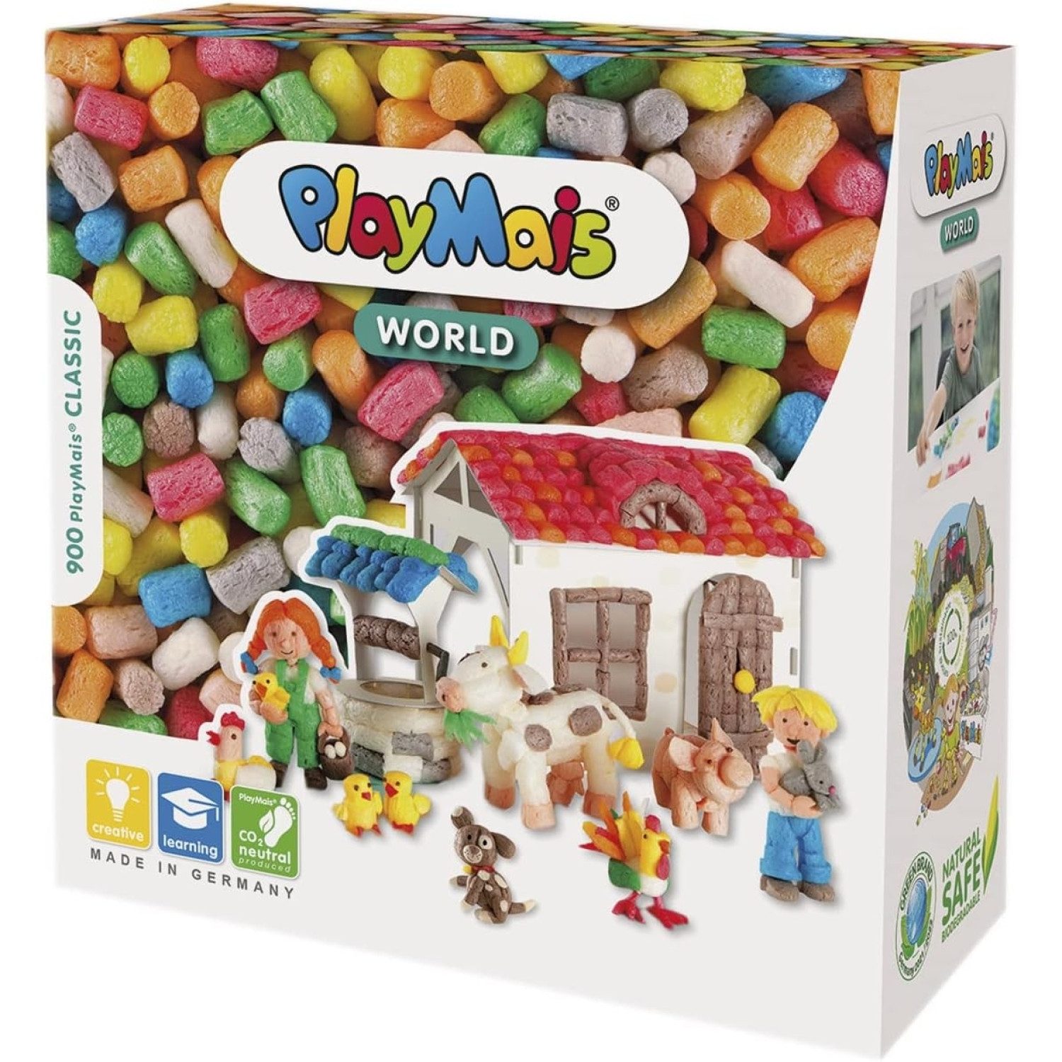 PlayMais Kreativset Classic World FARM – Kreatives Spielen, Bastel-Set - Feinmotorik
