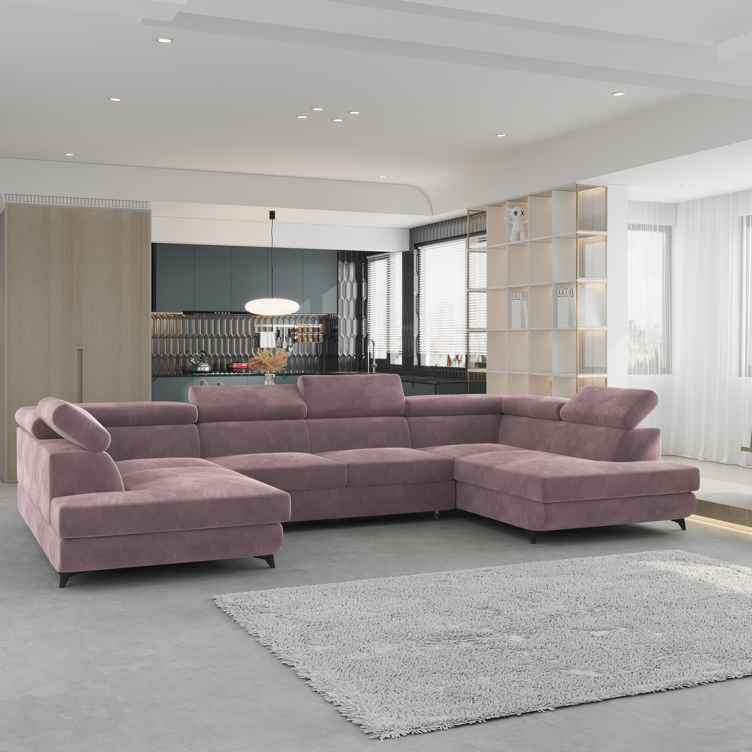 Masseno Ecksofa VINTESSA mit Schlaffunktion U-Form, günstig online kaufen