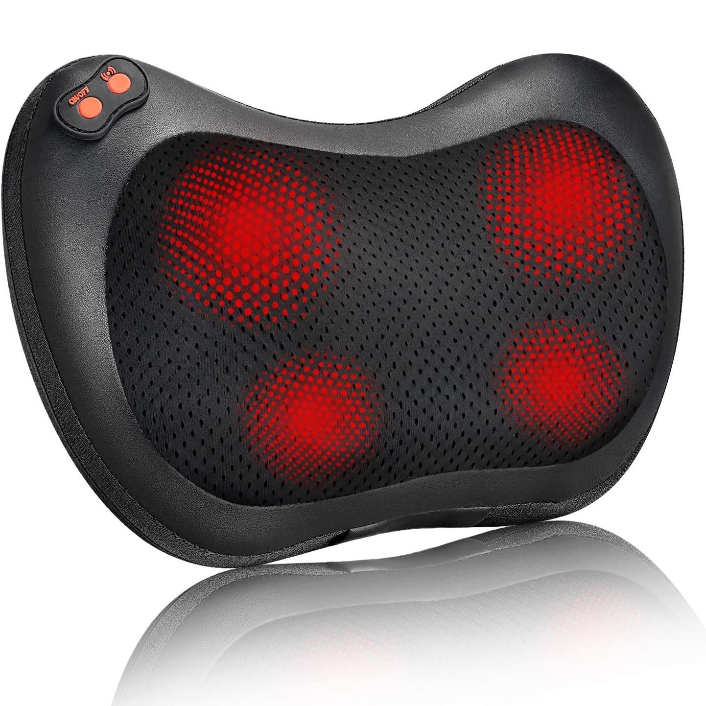 Tekoo Nacken-Massagegerät Shiatsu Massagekissen Nacken & Rücken, Wärmefunktion 3 Stufen, 3D-Shiatsu-Rotation, geräuscharm (40dB), ergonomisches Design