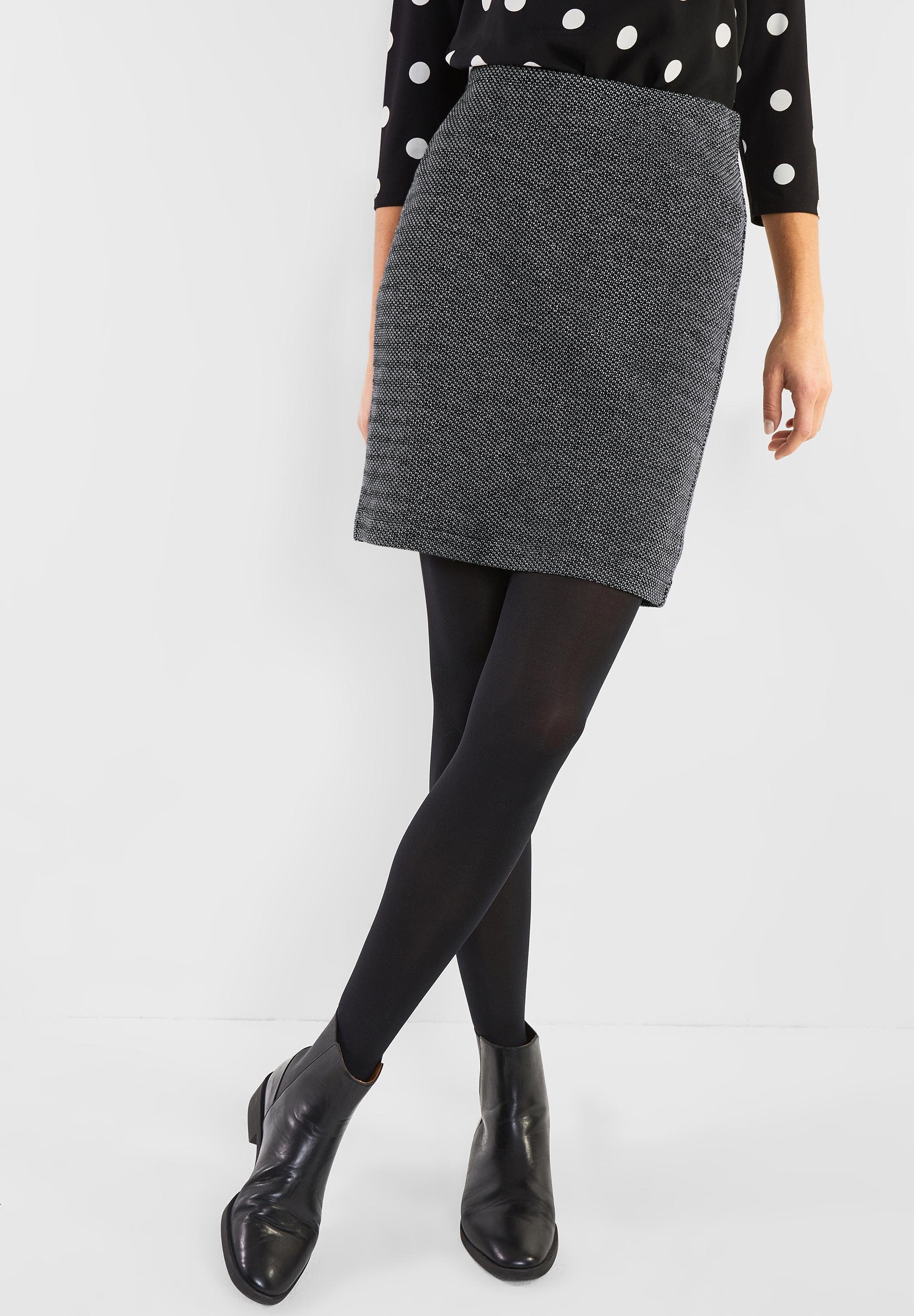 STREET ONE Bleistiftrock, Rock mit Strickmuster Maja online kaufen OTTO