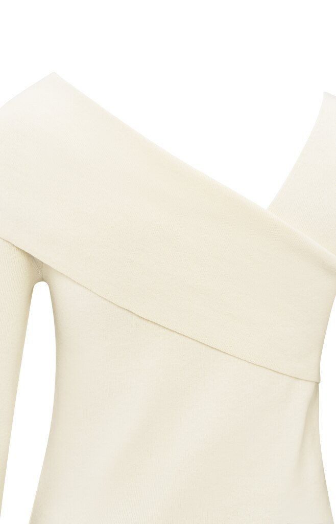 YAYA Langarmshirt Fitted sweater with crossed günstig online kaufen