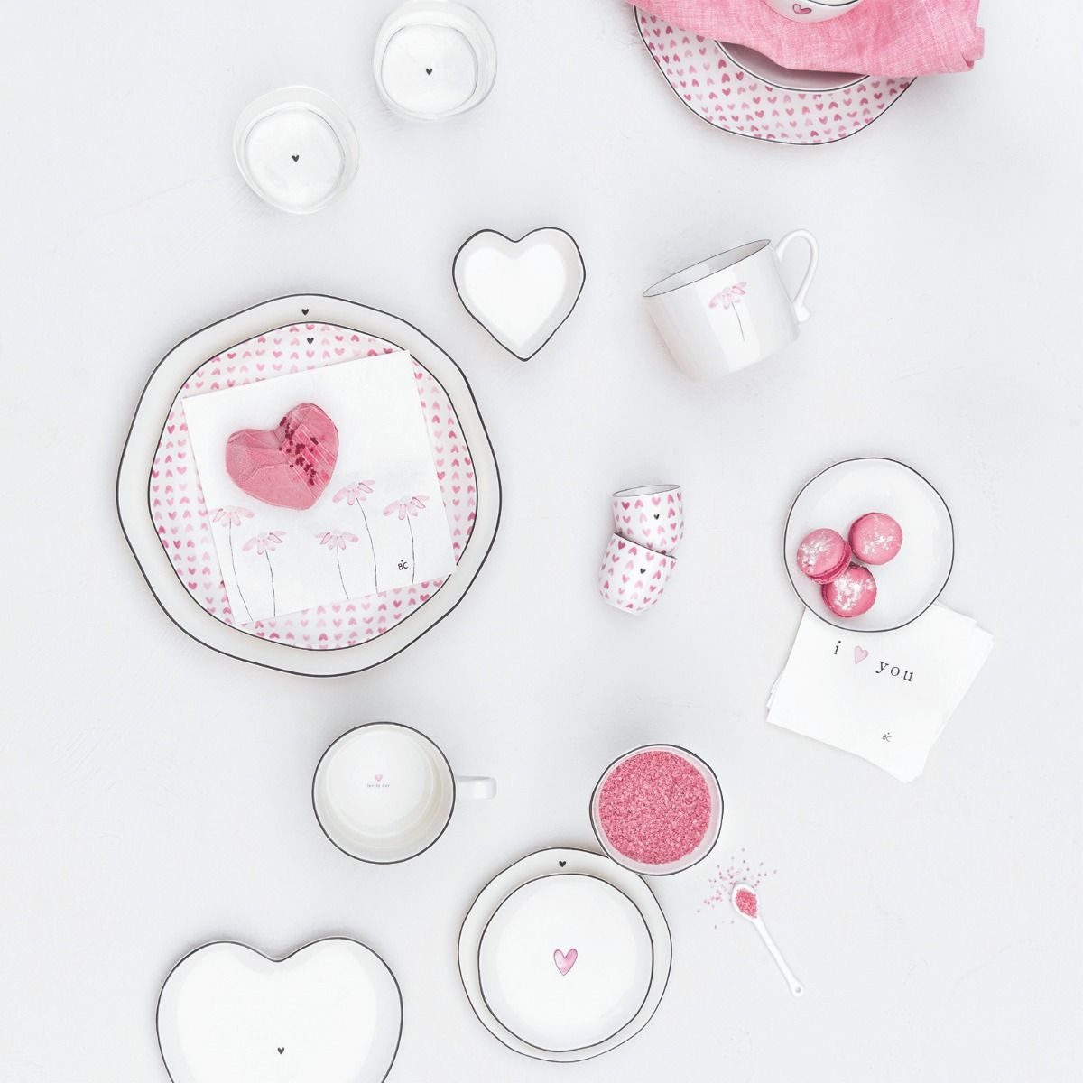 Bastion Collections Tasse Motivmix, Keramik, Spülmaschinengeeignet, Weiß, Motiv: Motivmix