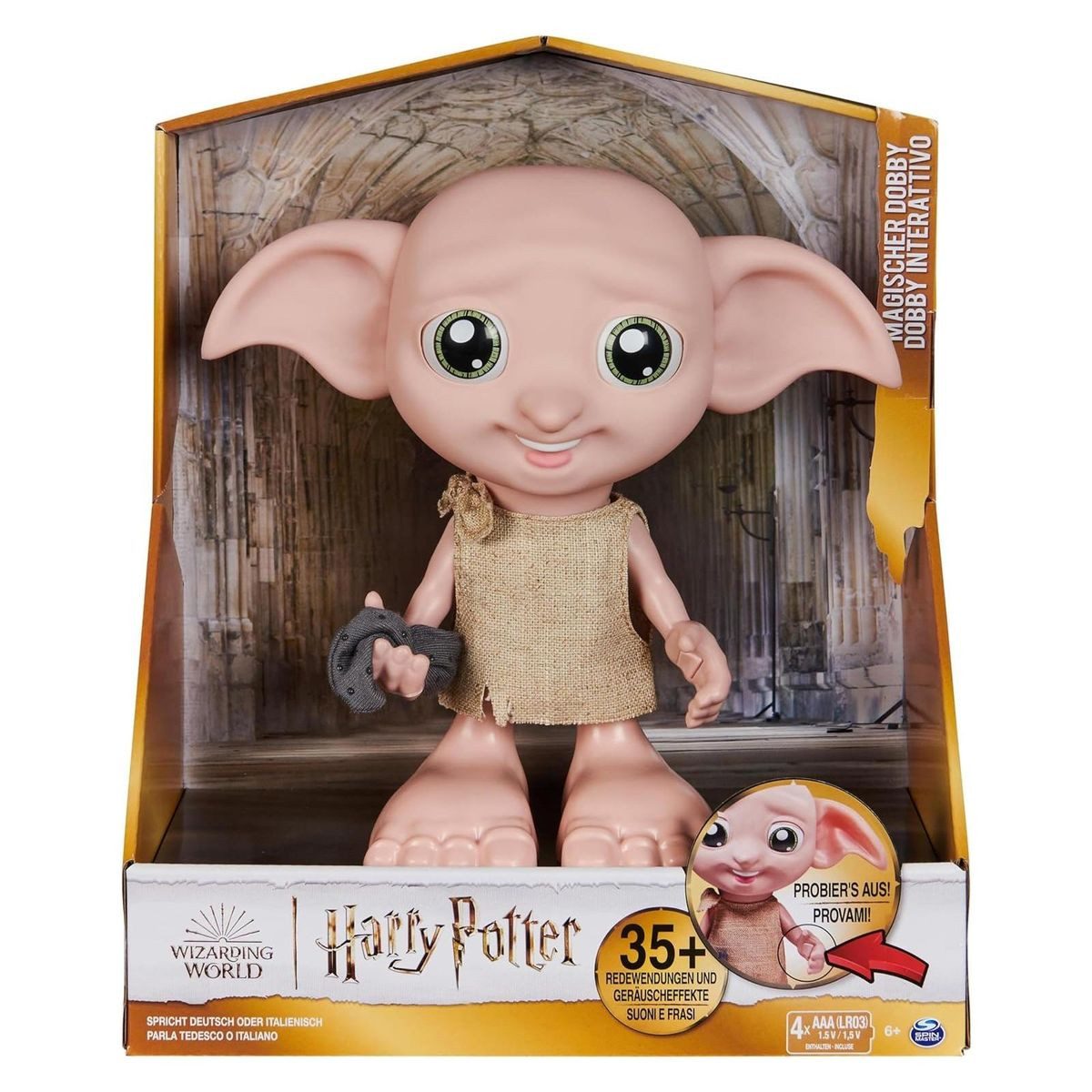 Spin Master Spielfigur SpinMaster20145506WizardingWorldHarryPotterHauselfDobby,InteraktivePup
