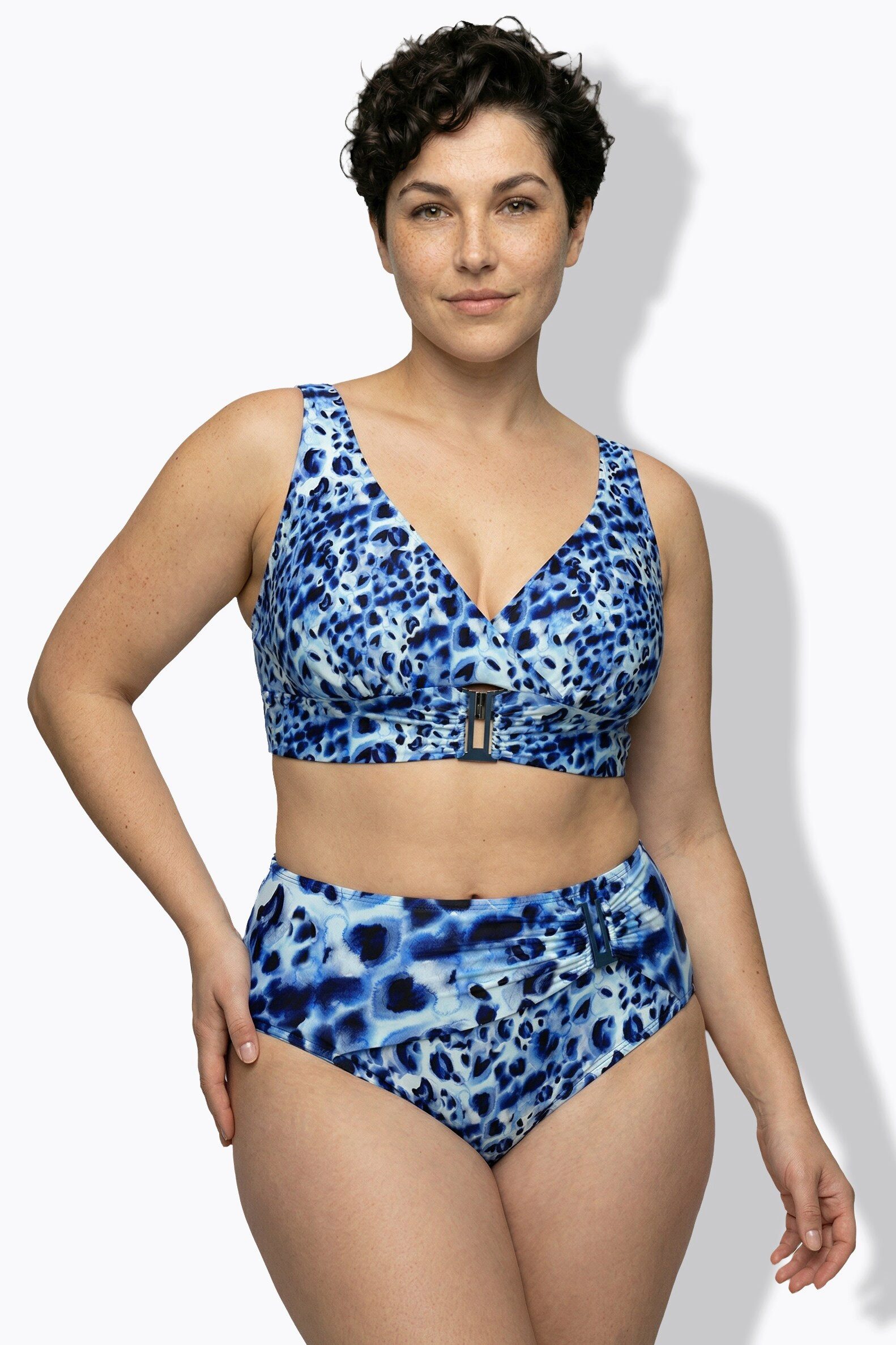 Ulla Popken Soft-BH Bikini Animalmuster Softcups Träger verstellbar