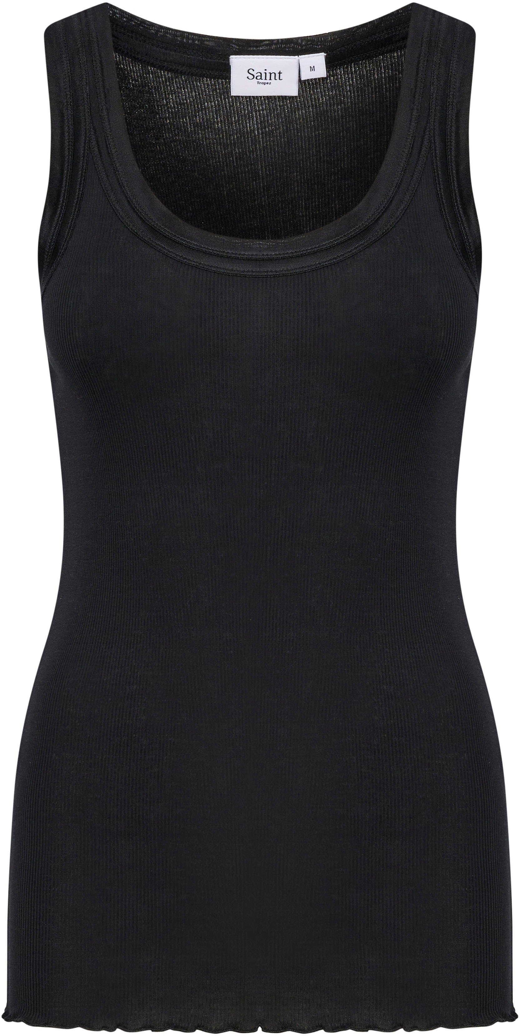 mit TOP Tanktop Tropez schwarz Seidenanteil Saint SZ-MAYA TANK