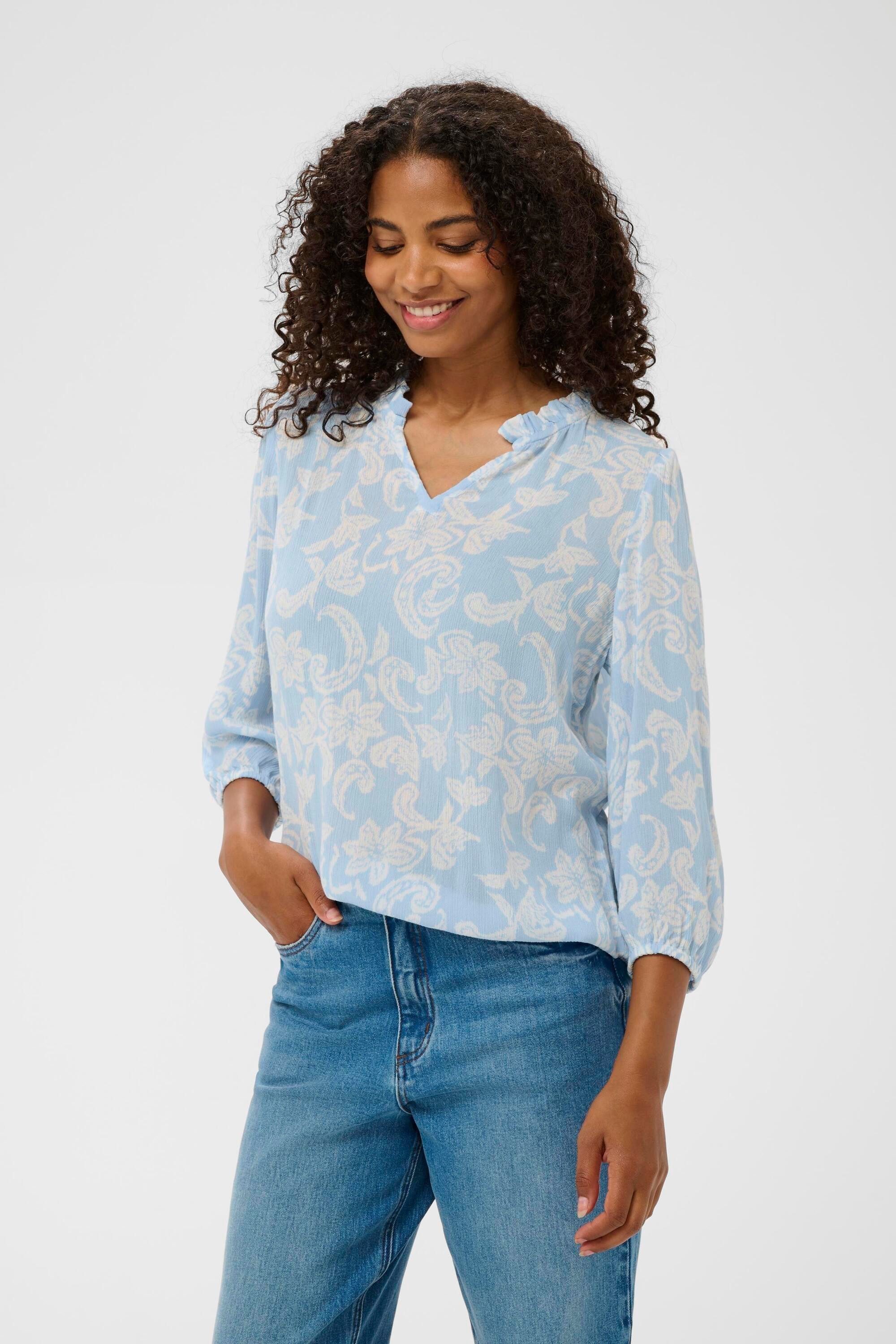 KAFFE Langarmbluse Langarm-Bluse KAriani