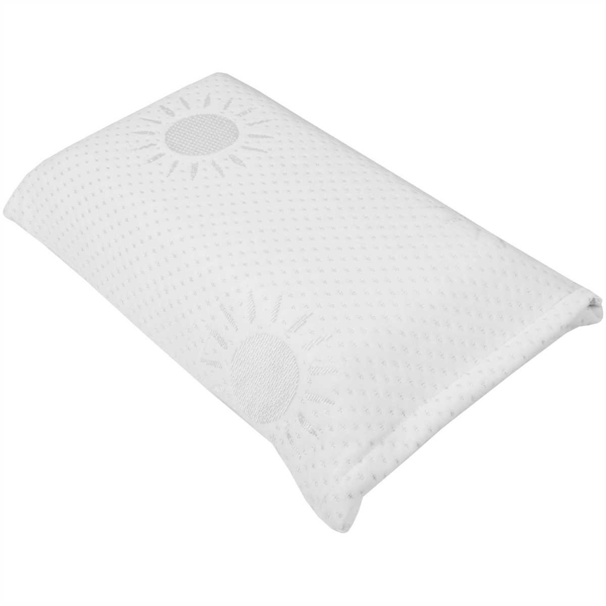 Bestgoodies Nackenstützkissen aus Memory-Schaum, Füllung: Polyurethan, Bezug: Polyester, Bauchschläfer, Rückenschläfer, Seitenschläfer, allergikergeeignet, Reisekissen 23x42x11cm
