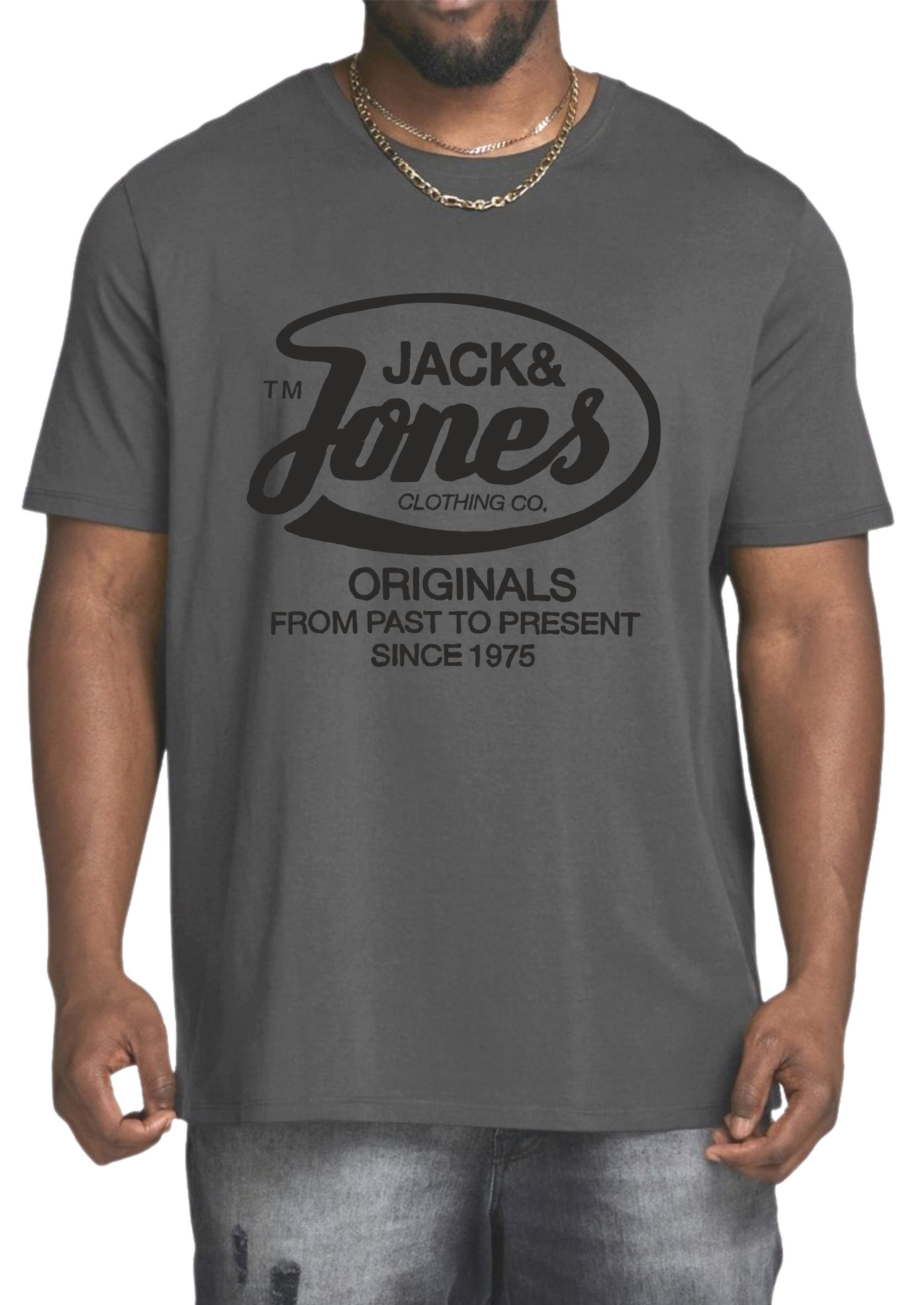 Jones Baumwolle Big Übergrößen, & Jack Print-Shirt Size, OPT5 aus