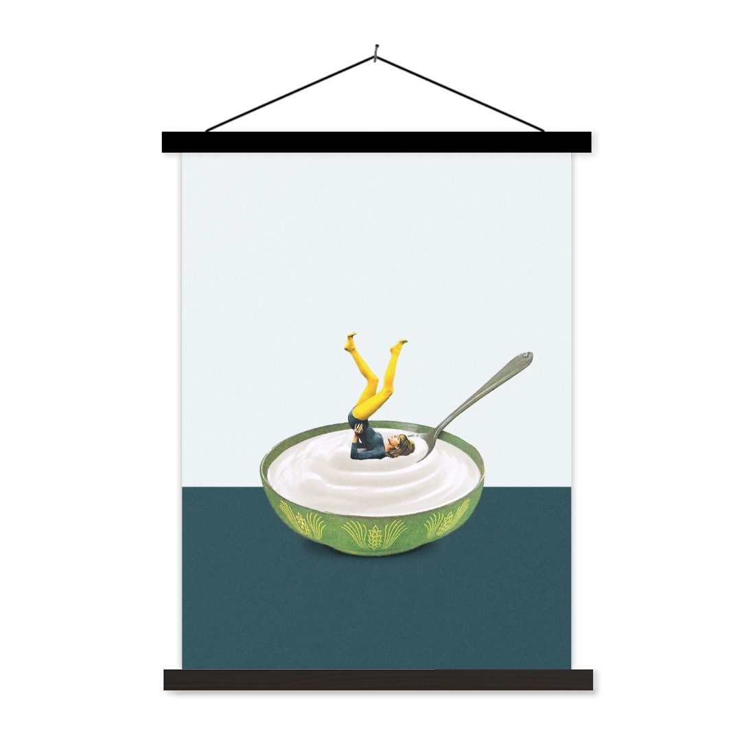 Poster Joghurt - Yoga - Retro