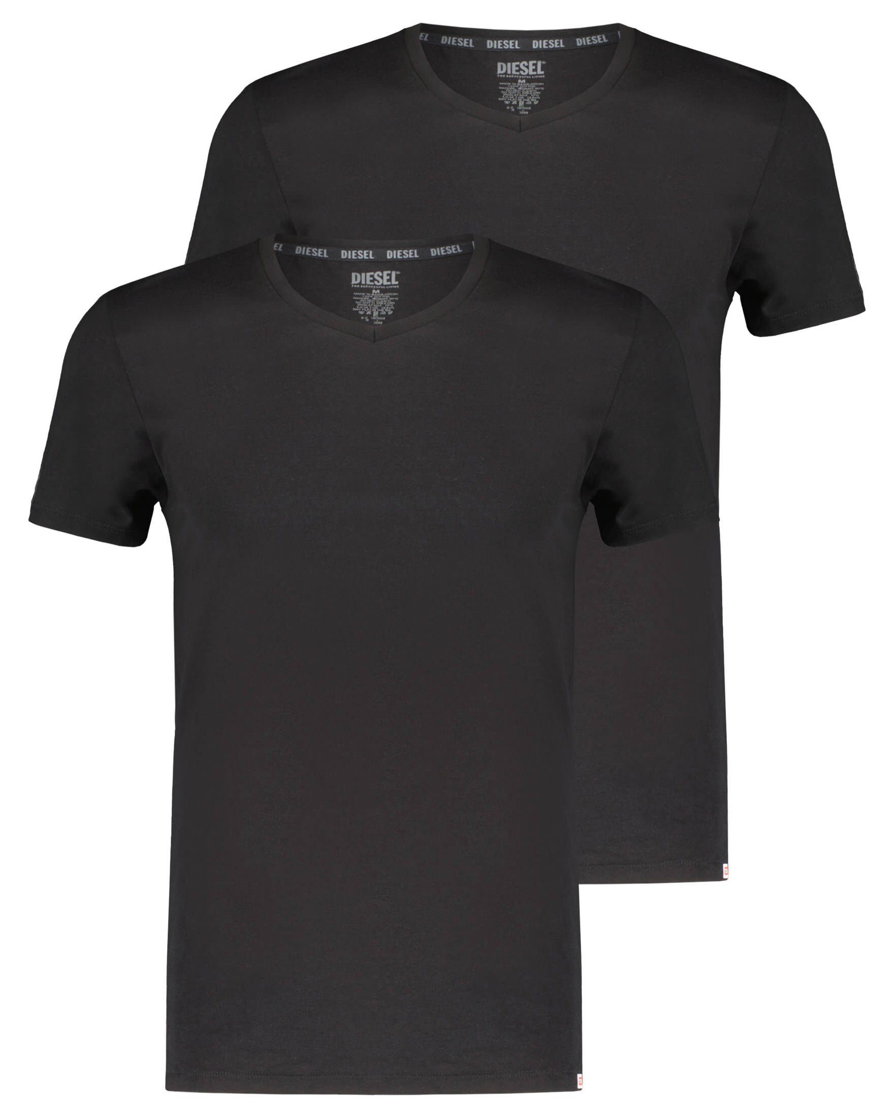 schwarz T-Shirt UMTEE-MICHAEL (1-tlg) 2er-Pack Diesel (15) T-Shirt Herren