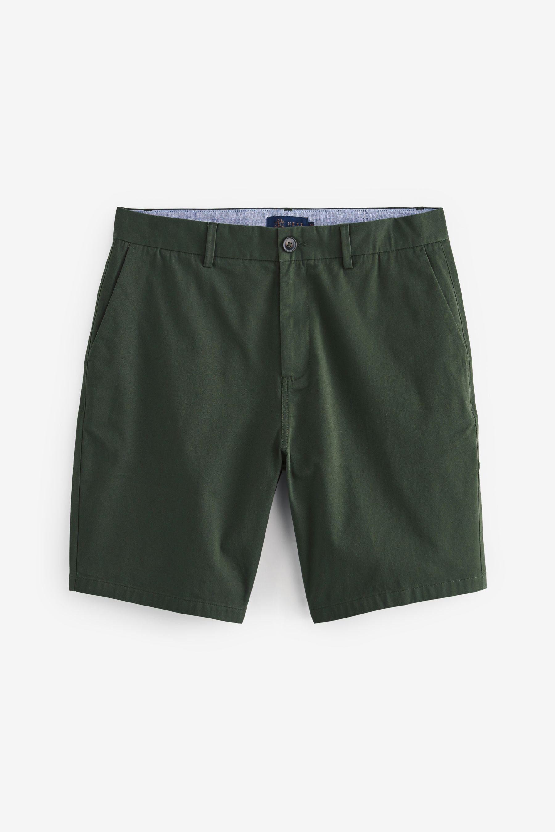 Next Chinoshorts Chinohose mit Stretch (1-tlg) Khaki Green