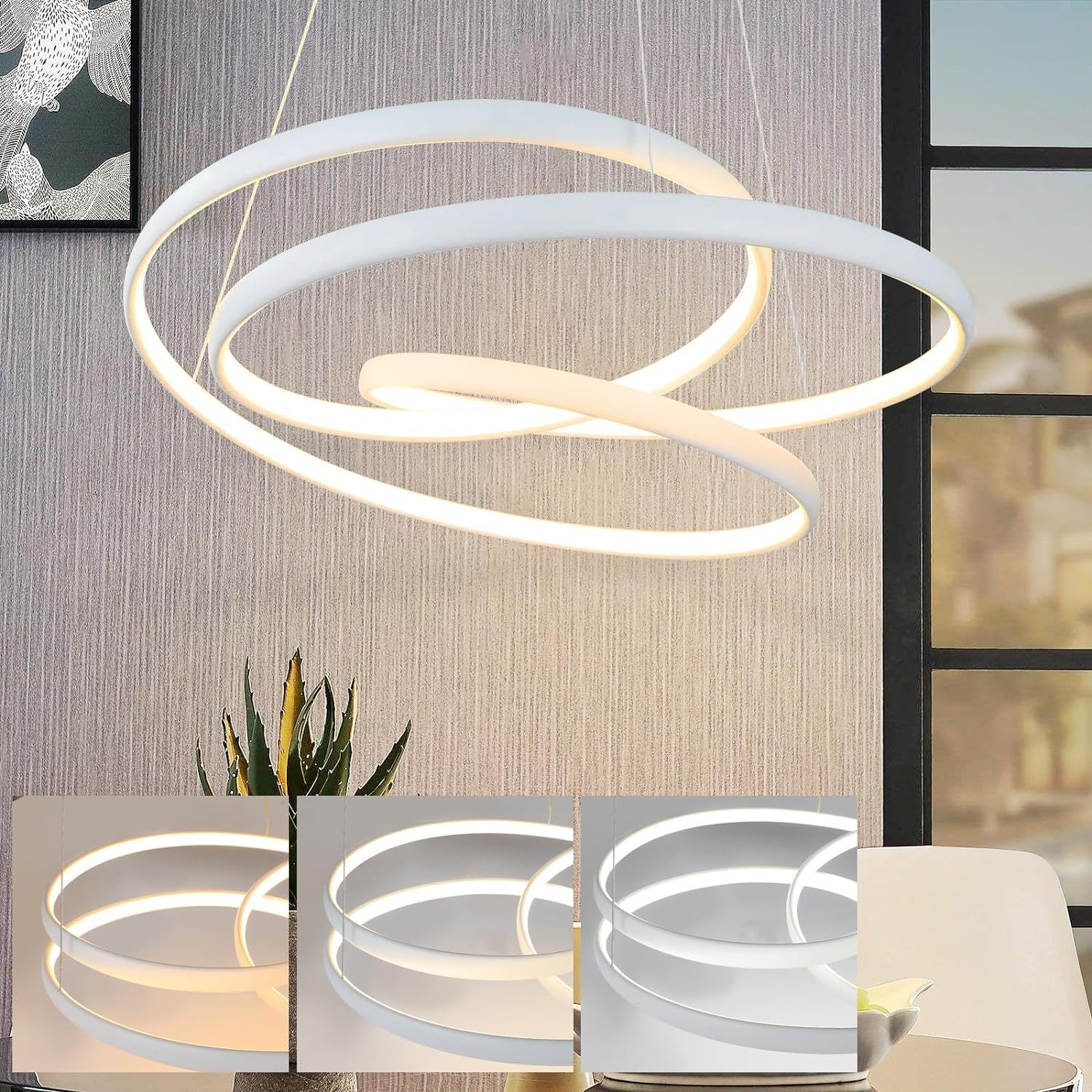 Nettlife LED Pendelleuchte Esstisch Schwarz Dimmbar günstig online kaufen