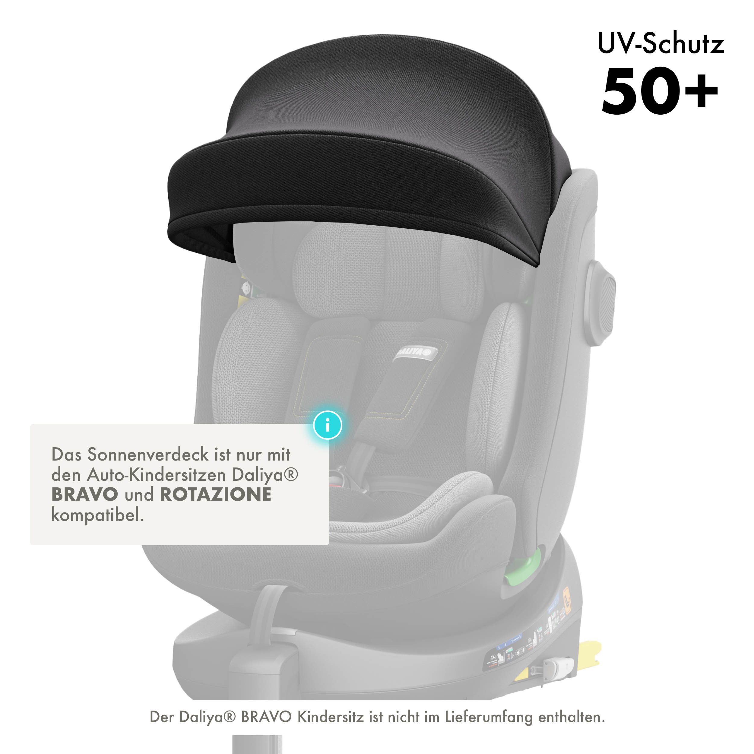 Daliya® Kindersitzbezug BRAVO Sonnenverdeck, Sonnenschutz für Kindersitze BRAVO und ROTAZIONE