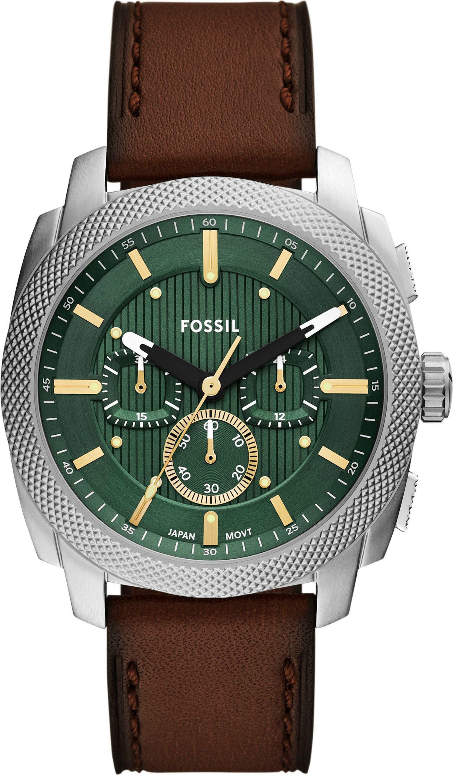 Fossil Chronograph MACHINE FS6100, Quarzuhr, Armbanduhr, Herrenuhr, Lederar günstig online kaufen