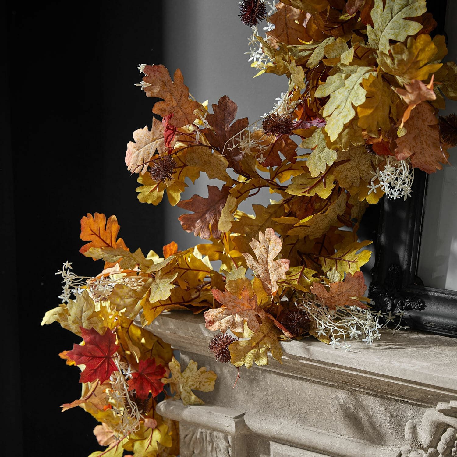 Kunstgirlande Girlande Fleurimont grün/braun, Mirabeau, Höhe 180.0 cm