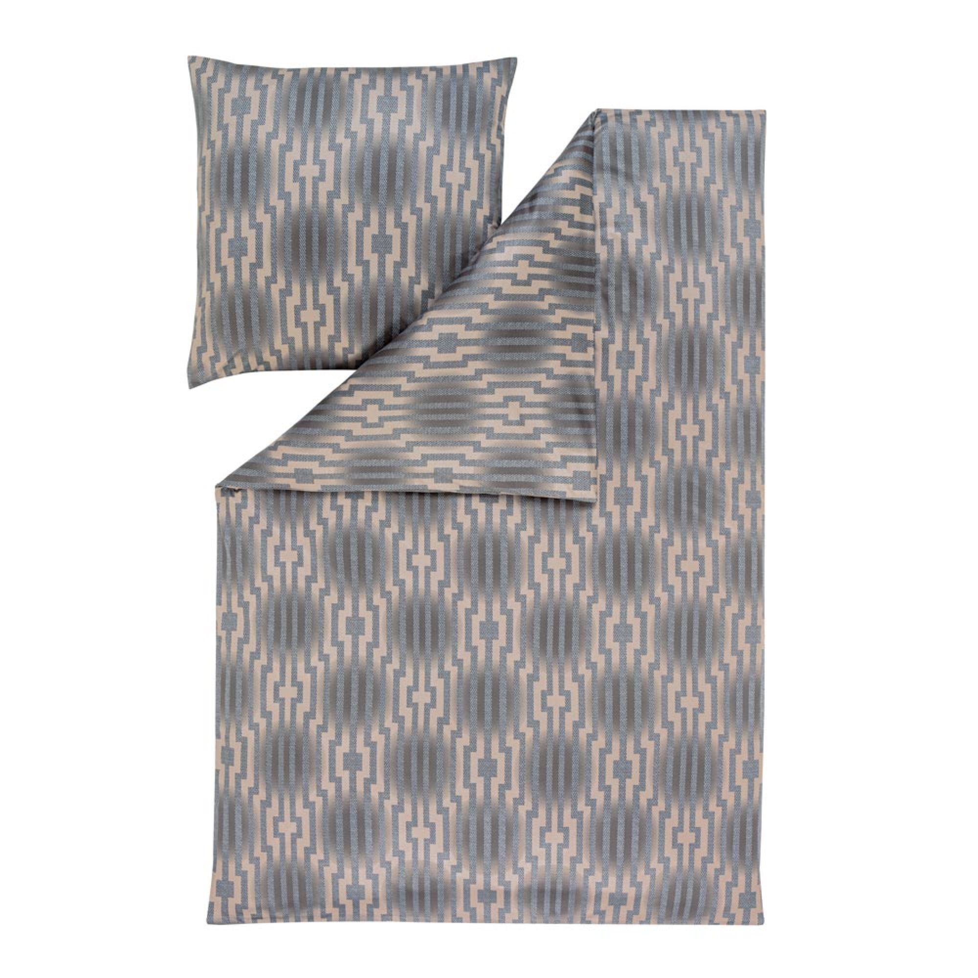 Estella Bettwäsche Estella Mako Jersey Bettwäsche 155x220 Levian kiesel grau Punkte 6970-, Mako-Jersey, 2 teilig, für Sommer und Winter