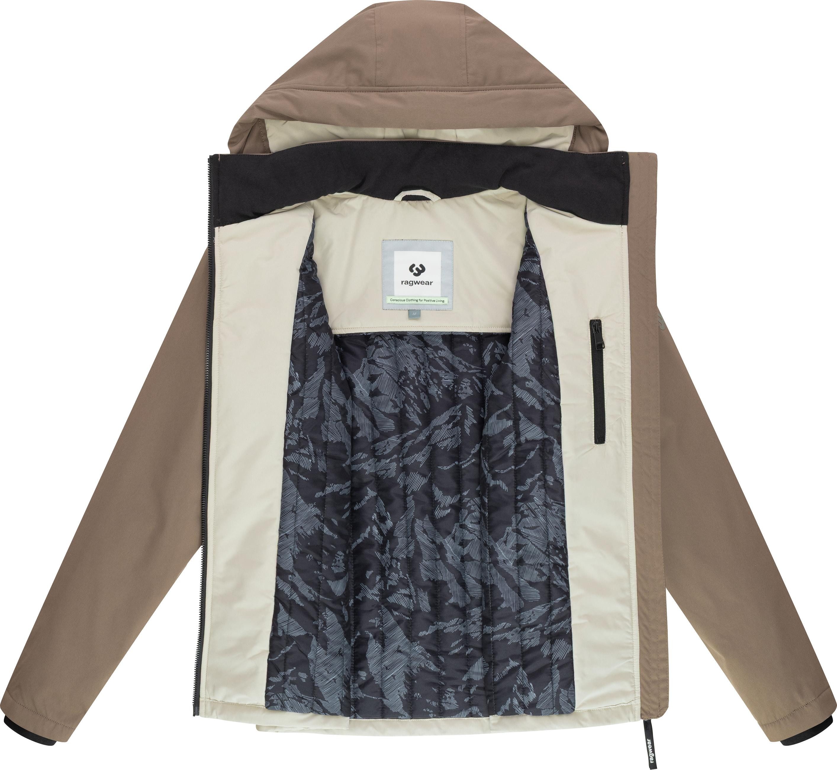Ragwear Funktionsjacke Roaan Wasserdichte leichte Winterjacke mit Kapuze
