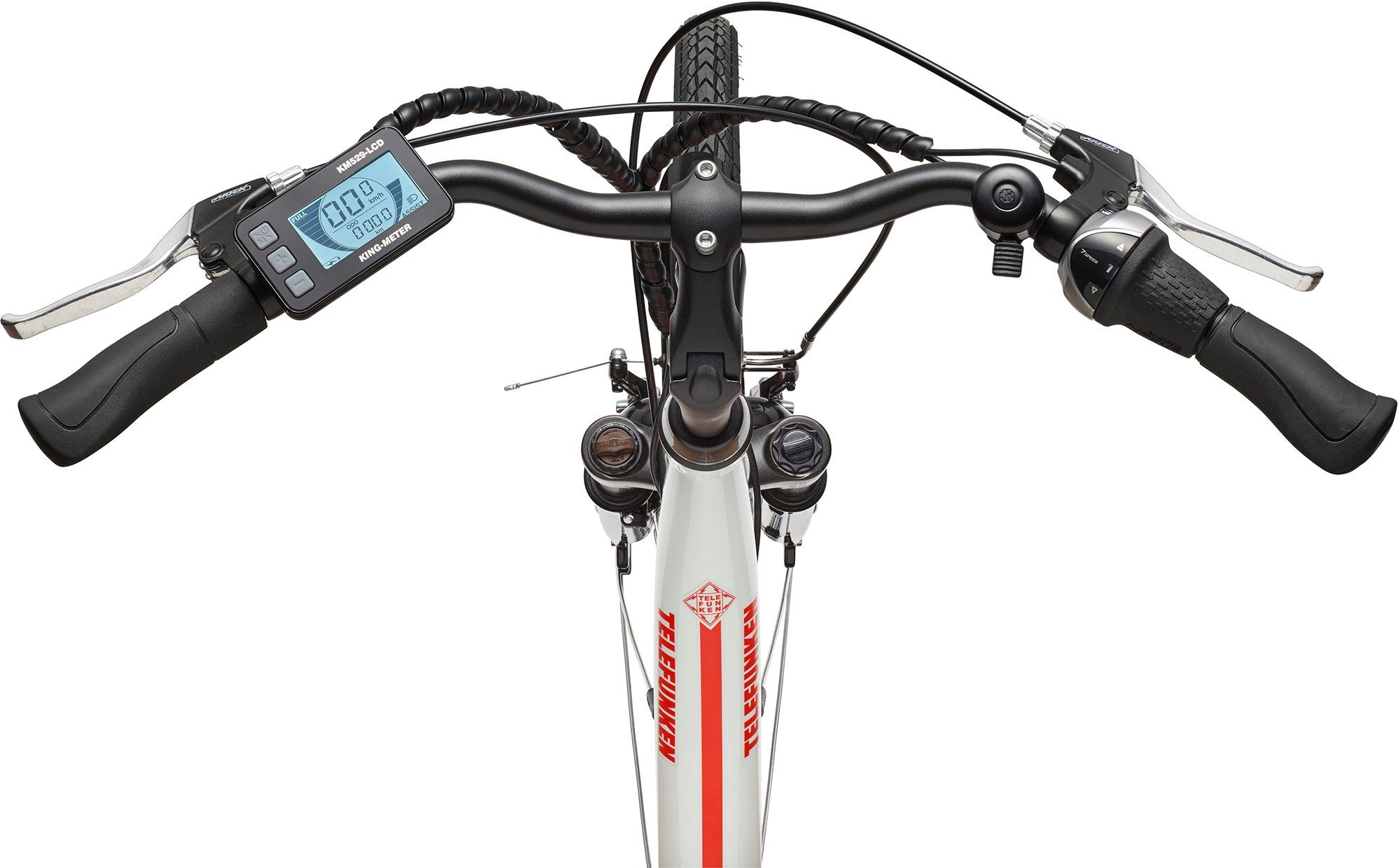 Telefunken E-Bike Wh Mittelmotor, Damen Schaltwerk, 7 ebike RC890, Nexus Batterie, 468 Gang Shimano Multitalent