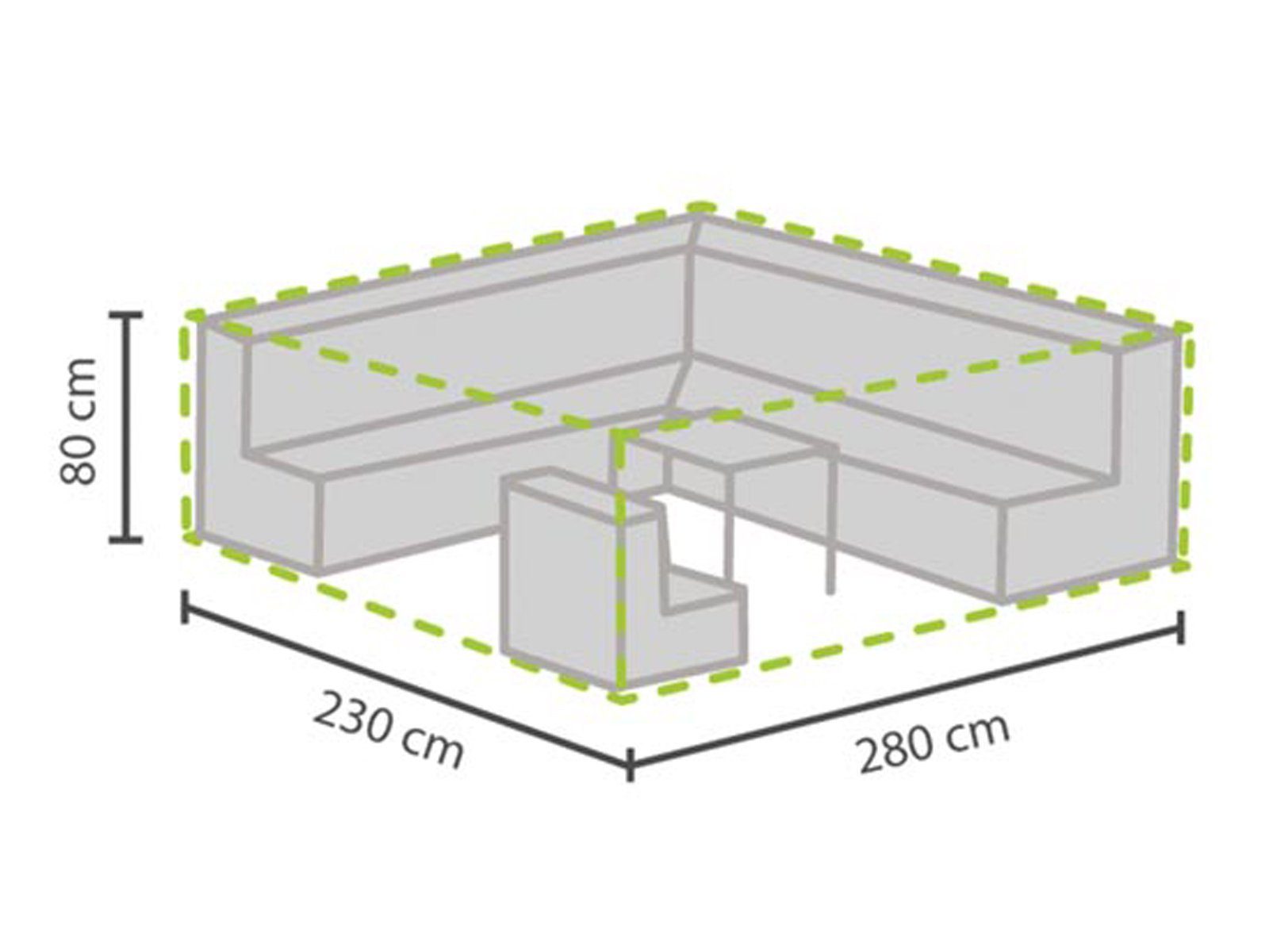 PEREL Gartenmöbel-Schutzhülle (1-St), Abdeckung Lounge-Möbel Wasserfeste günstig online kaufen