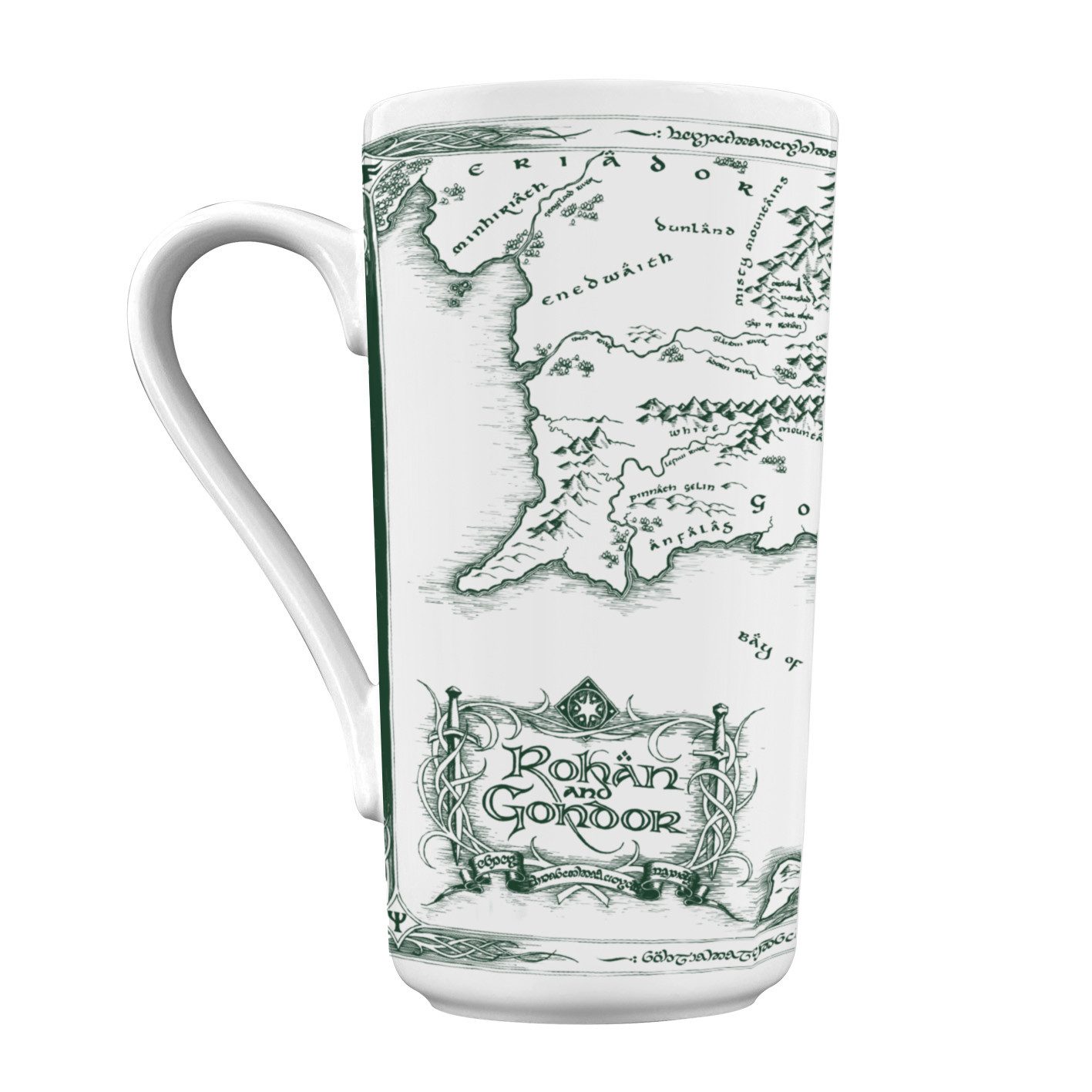 Tasse Lord of the Rings - White Map - Grande Mug