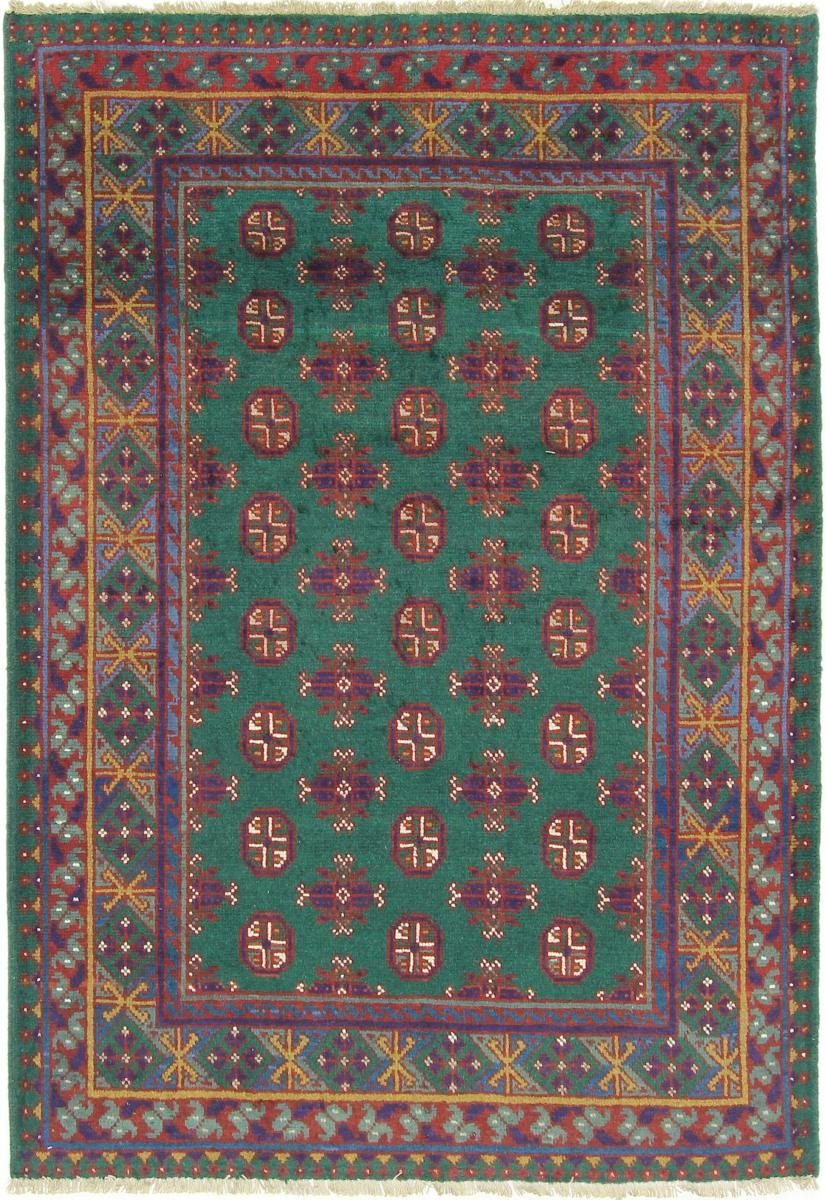 Orientteppich Afghan Akhche 126x180 Handgeknüpfter Orientteppich, Nain Trading, rechteckig, Höhe: 6 mm