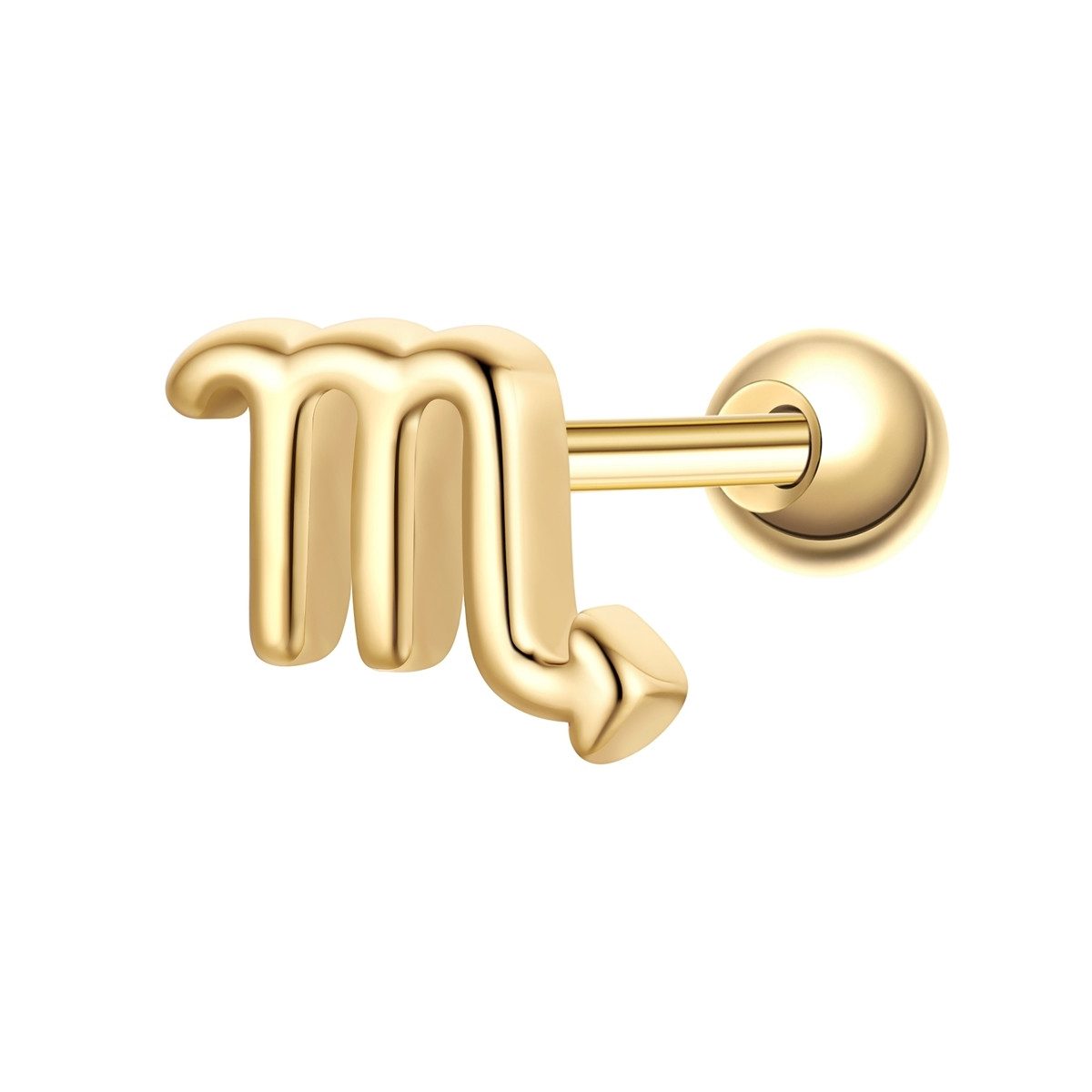 Glanzstücke München Single-Ohrstecker Piercing Sterling Silber gelbgold