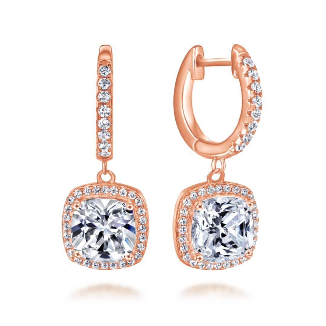 Lisandra Scott Paar Creolen 925 Silber Creolen Ohrringe für Damen mit Steinen in Kristallpavé, Luxuriös, leicht & hautfreundlich – Schmuck für jeden Anlass mit Stil