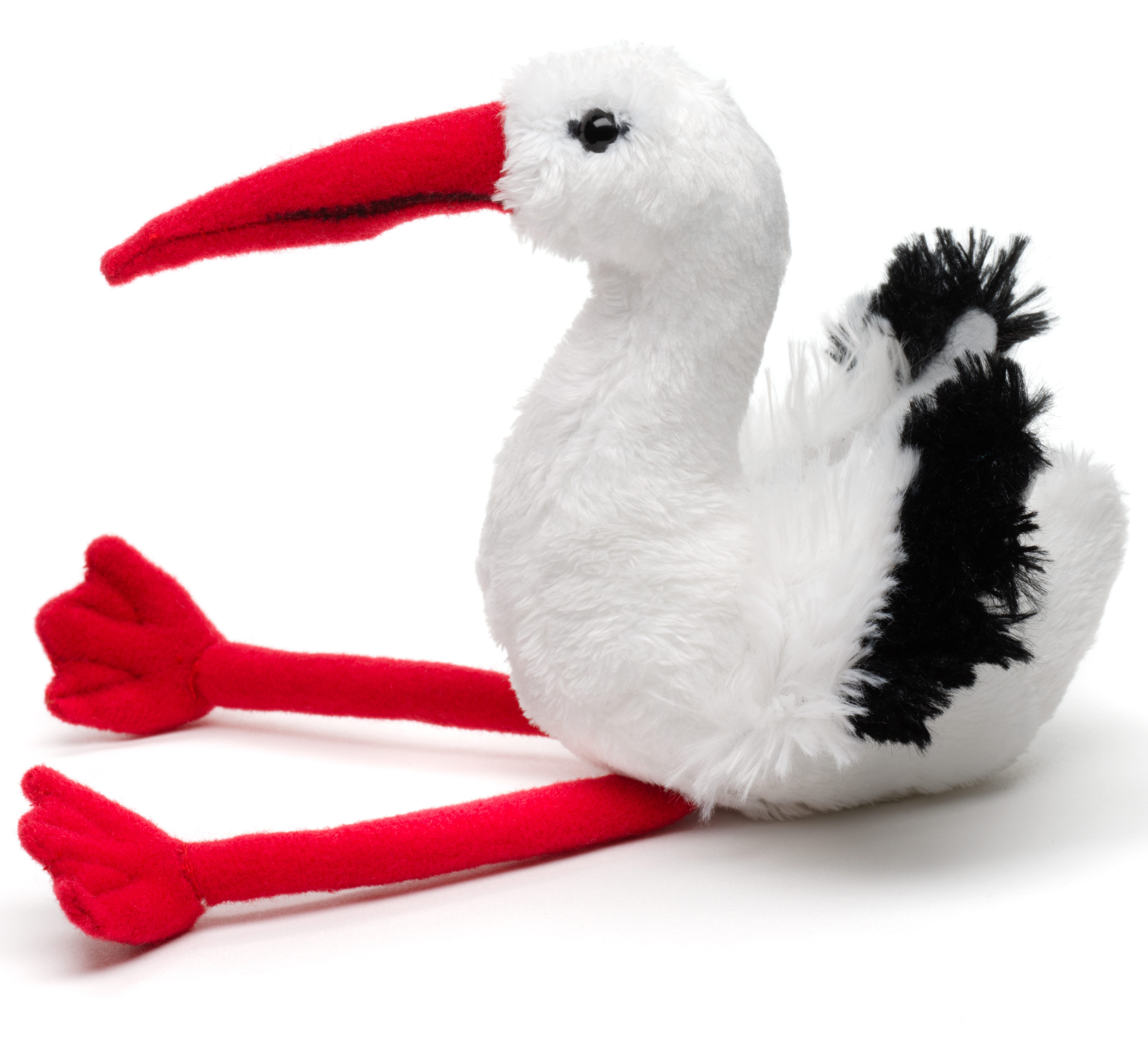 Uni-Toys Kuscheltier Storch Plushie - 19 cm (Höhe) - Plüsch Vogel - Plüschtier, zu 100 % recyceltes Füllmaterial