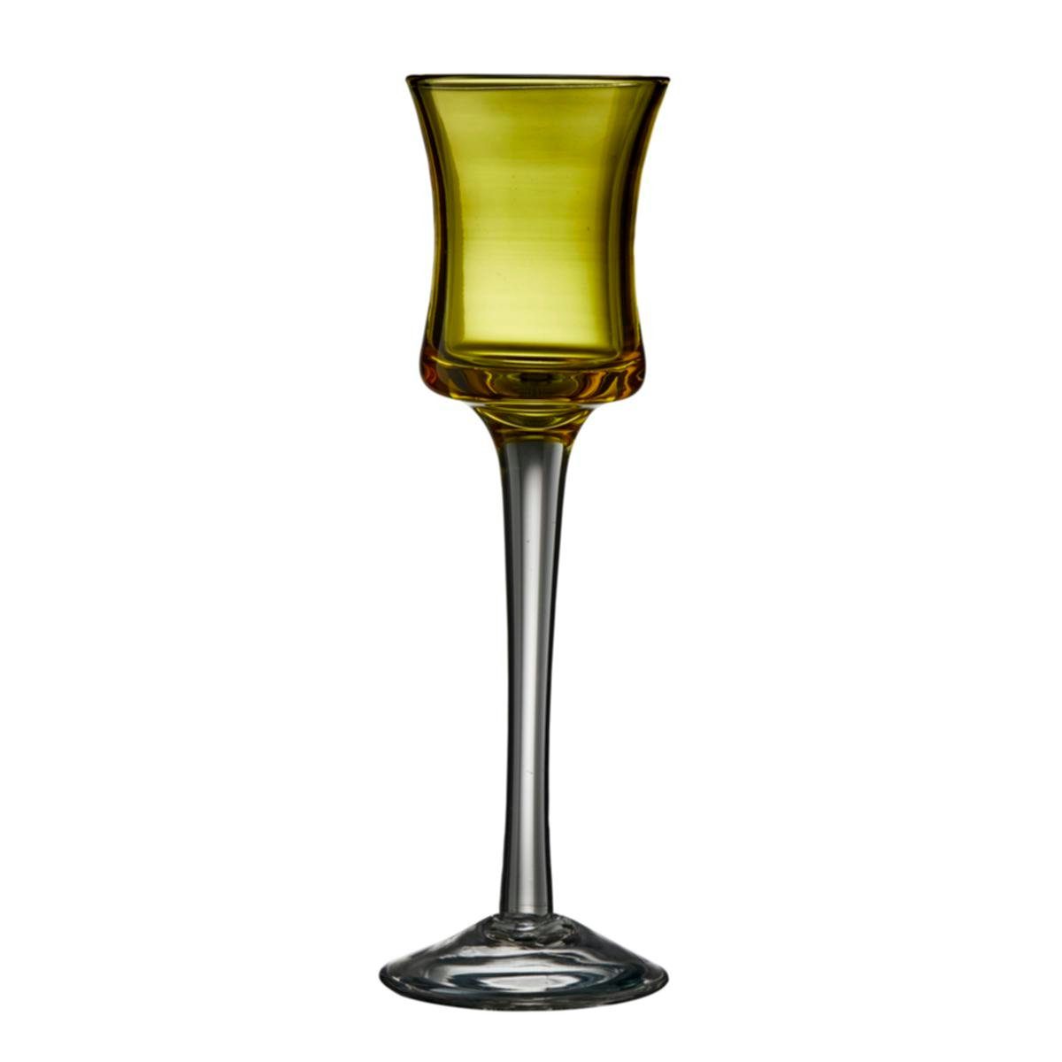 LYNGBY-GLAS Schnapsglas Lyngby Schnaps-Gläser bunt 6-fach sortiert, Glas
