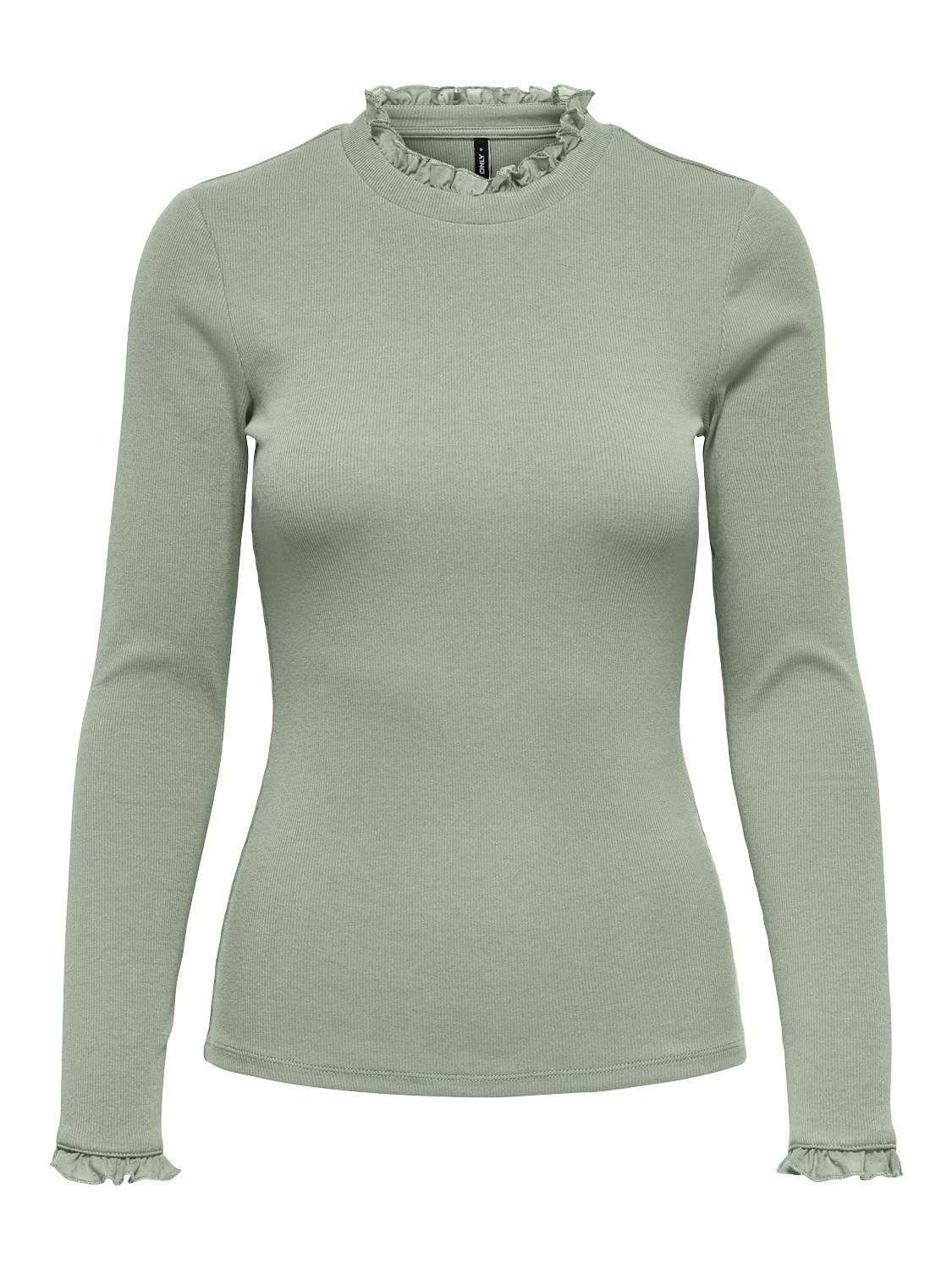 ONLY Langarmshirt ONLLESLIE L/S LACE MIX TOP JRS günstig online kaufen