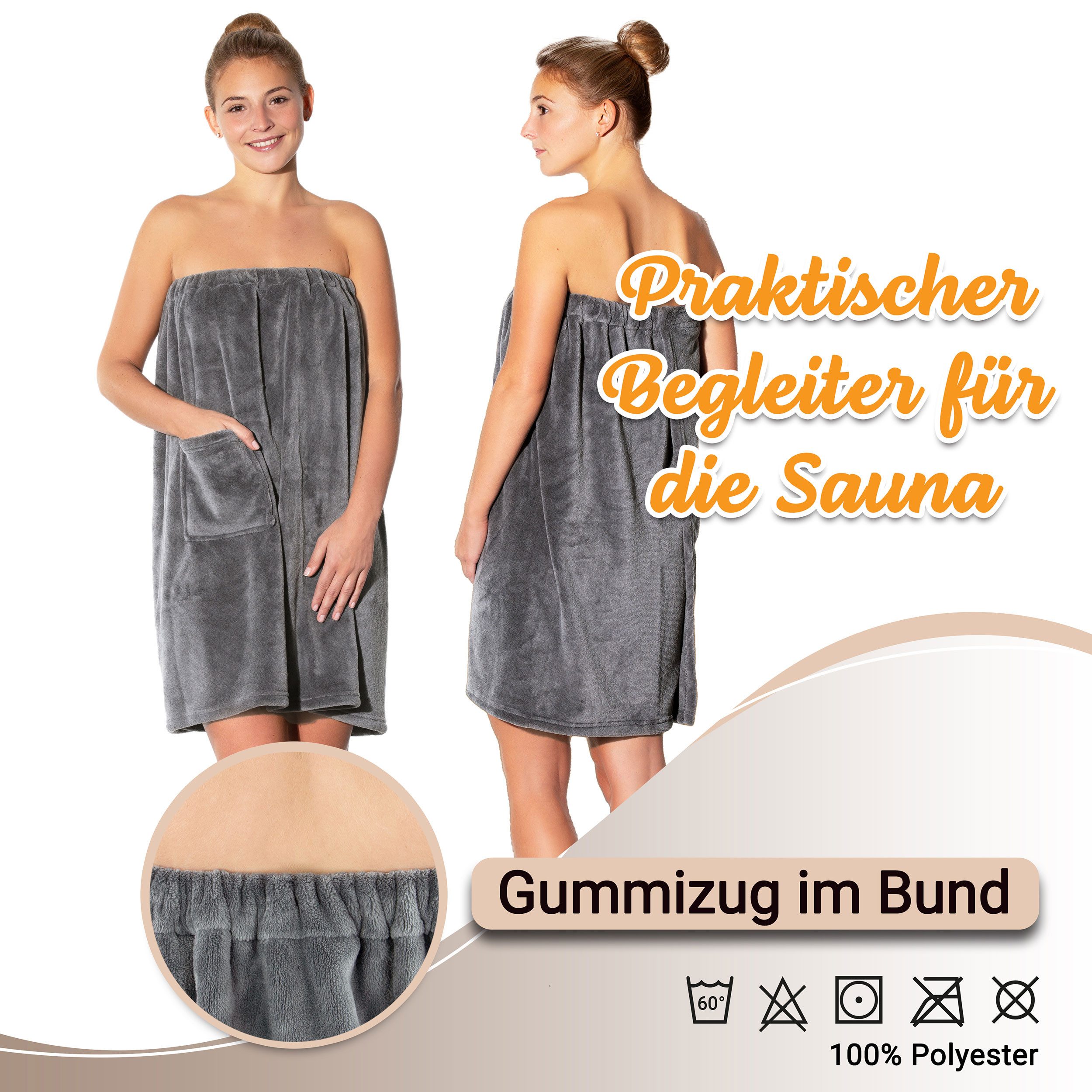 ZOLLNER Kilt, 100% Polyester, Gummizug, weich, Klettverschluss, 100% Polyester, vom Hotelwäschespezalisten