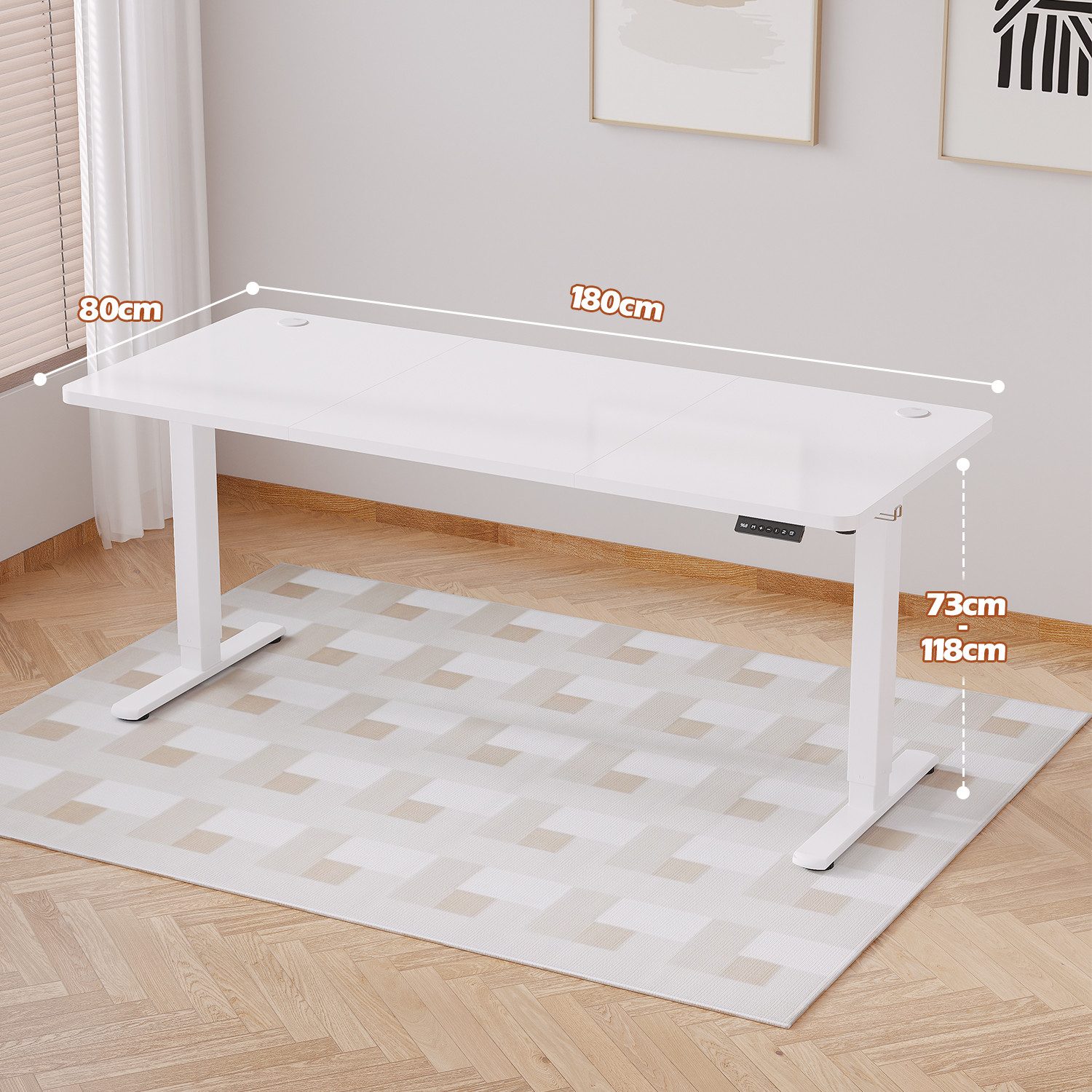 HOMALL Schreibtisch Schreibtisch Höhenverstellbarer mit Gedächtnis und Sitzerinnerung (2-lagige Hohenverstellung mit sitzender Erinnerungsfunktion und USB-Ladeanschluss)
