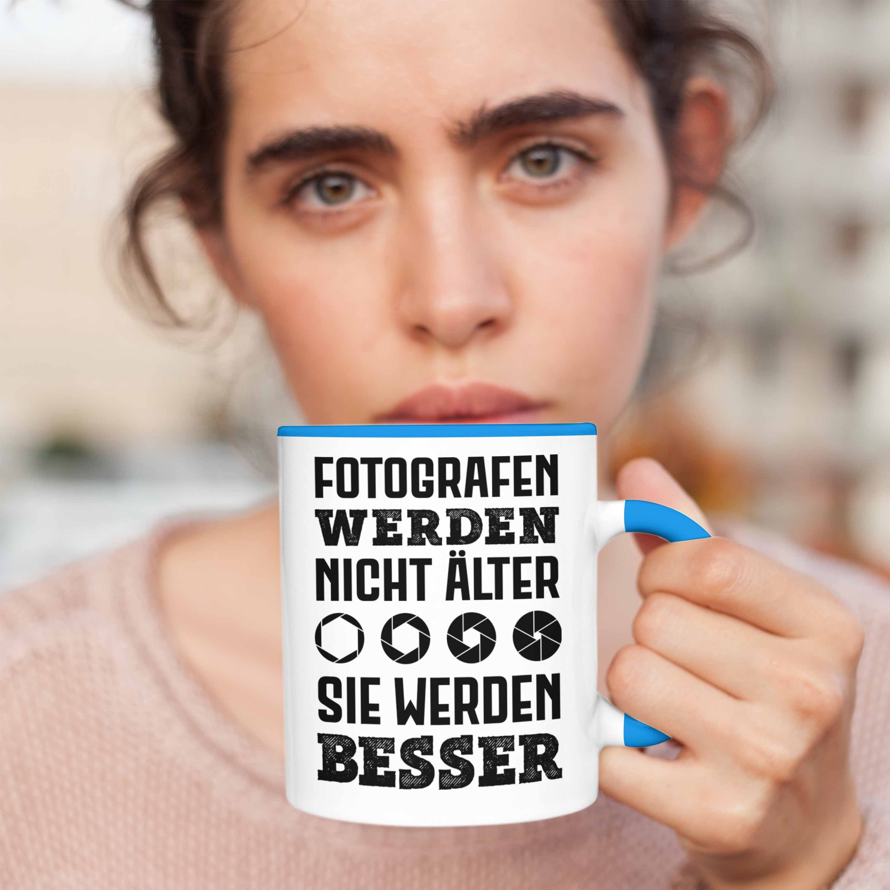 Trendation Tasse Trendation Tasse Kaffeetasse Lustiger Fotografie - Geschenkideen Fotograf Spruch Zubehör Blau Fotografieren Geschenk