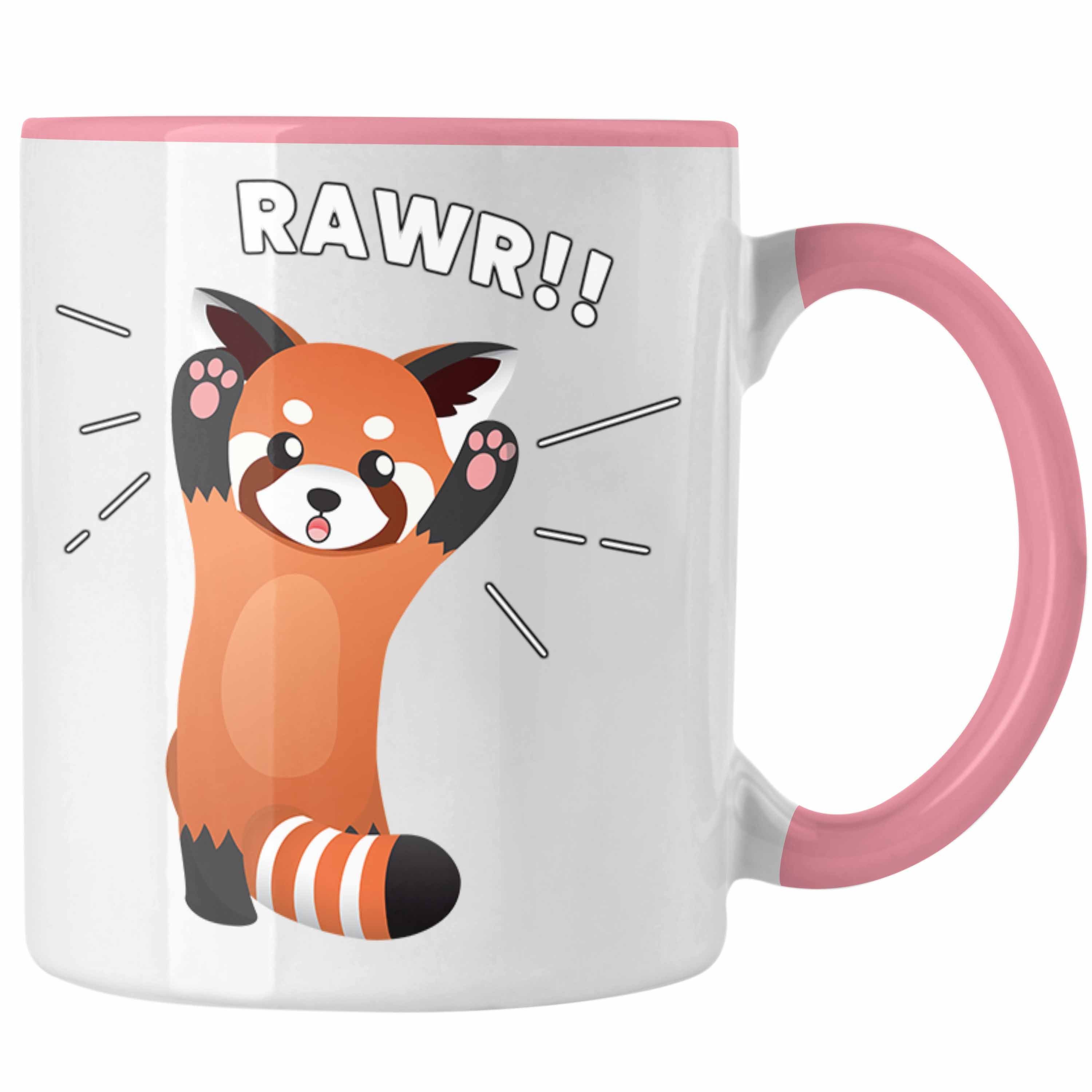 Jungs Panda Trendation Rawr Trendation Tasse - Tasse für Rosa Roter Kinder Geschenkidee Grafik Lustige Mädchen