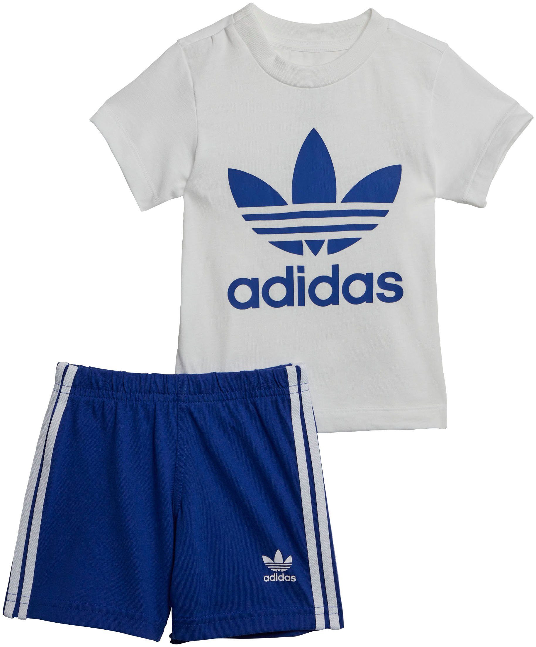 adidas Originals T-Shirt & Shorts UND TREFOIL SHORTS (Set) Blue Lucid SET Semi