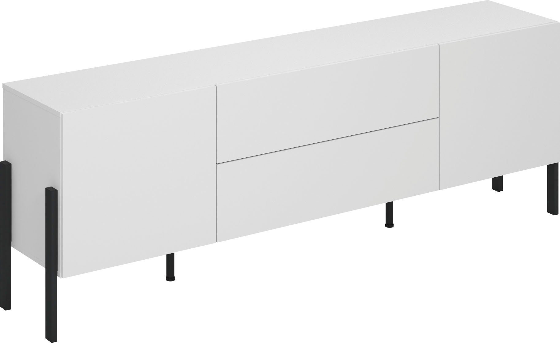 OTTO home Lowboard Jukon,Breite 200 cm, moderne grifflose TV-Kommode,2 Türe günstig online kaufen