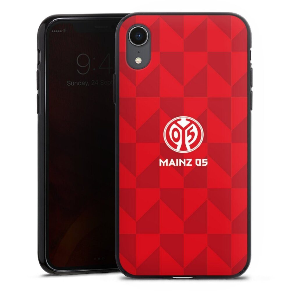 DeinDesign Handyhülle Mainz 05 Offizielles Lizenzprodukt Fanartikel Rautenmuster Mainz 05, Apple iPhone Xr Silikon Hülle Bumper Case Handy Schutzhülle