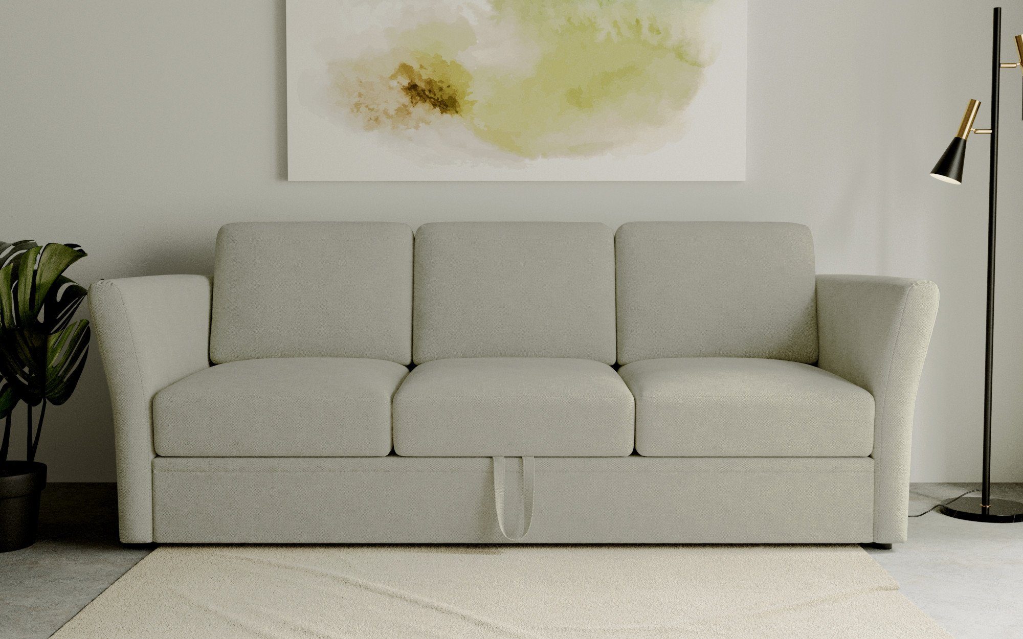 OTTO home 3-Sitzer Lavars Schlafsofa, mit Bettfunktion, in zwei verschiedenen Bezugsqualitäten