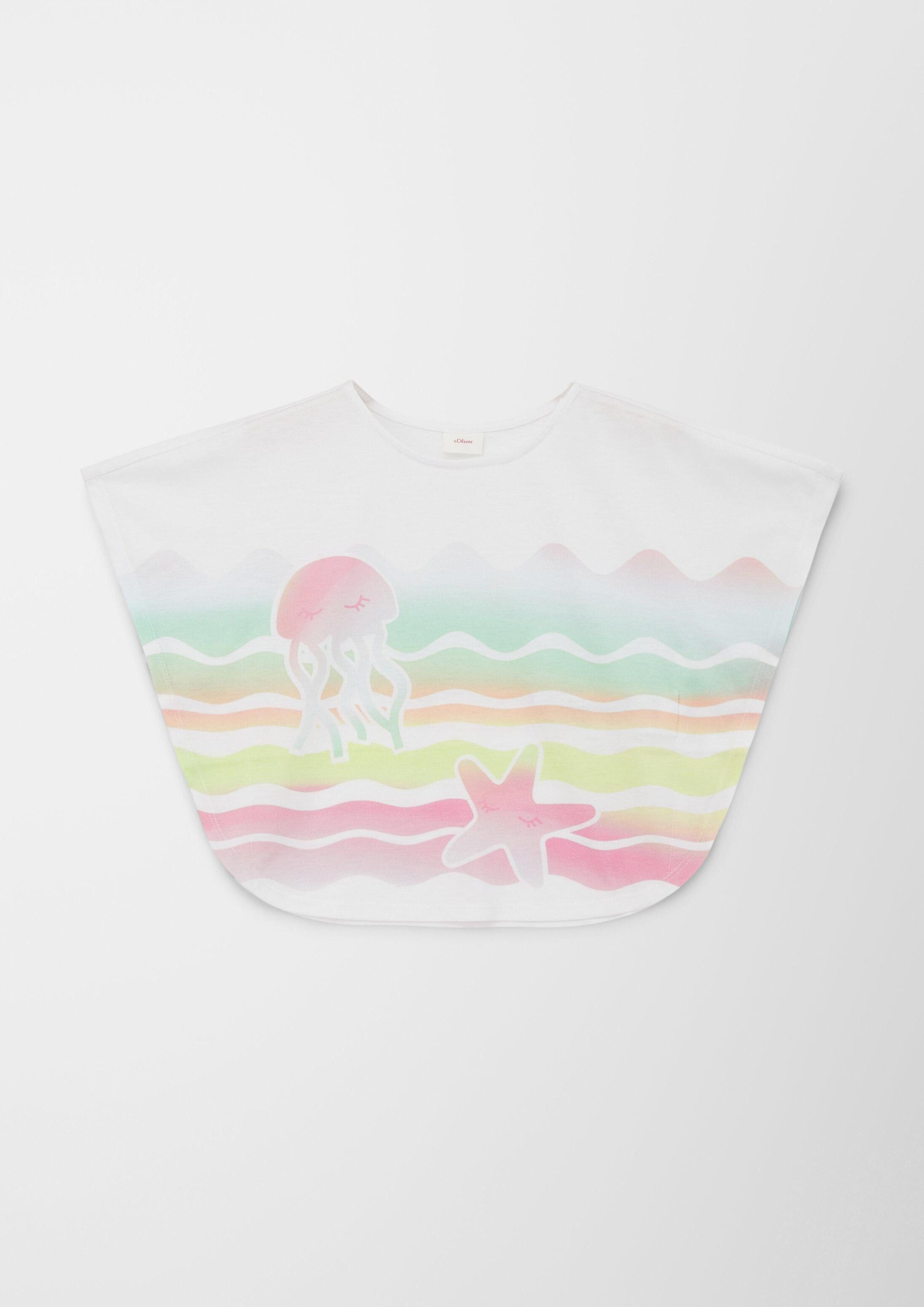 s.Oliver Kurzarmshirt T-Shirt Jerseyshirt im Loose Fit
