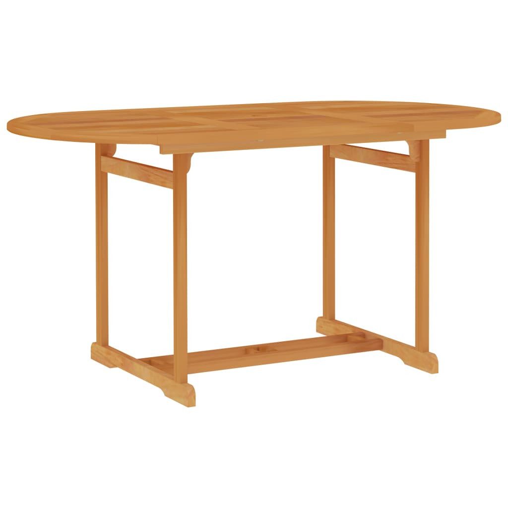 furnicato Esstisch Gartentisch 150x90x75 cm Massivholz (1-St), Witterungsbeständiger Esstisch mit integriertem Loch für Sonnenschirm
