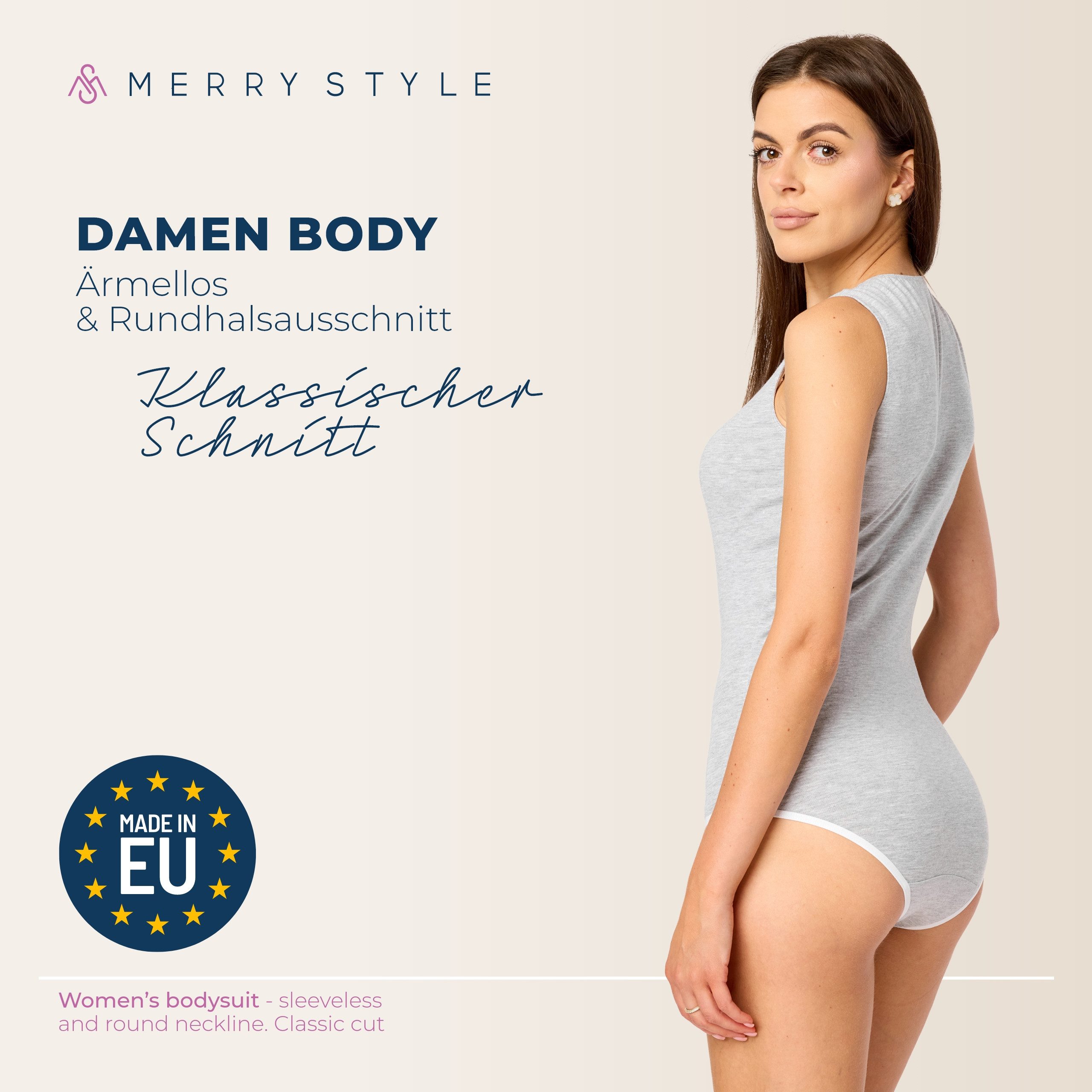 Merry Style Body Damen Body Ärmellos BD901 – Bild 2 von 5