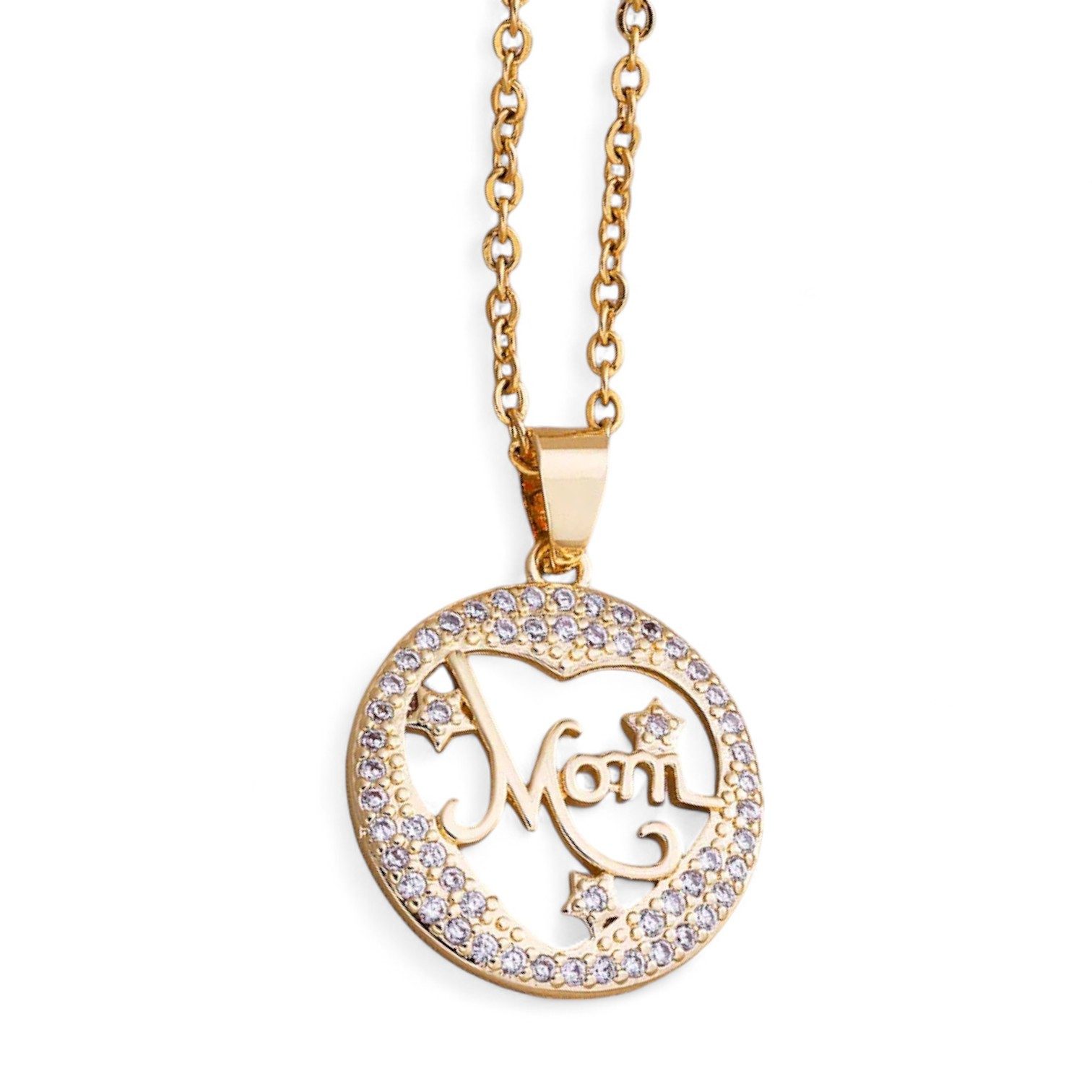 Eyecatcher Edelstahlkette Mama Mom Halskette vergoldet günstig online kaufen